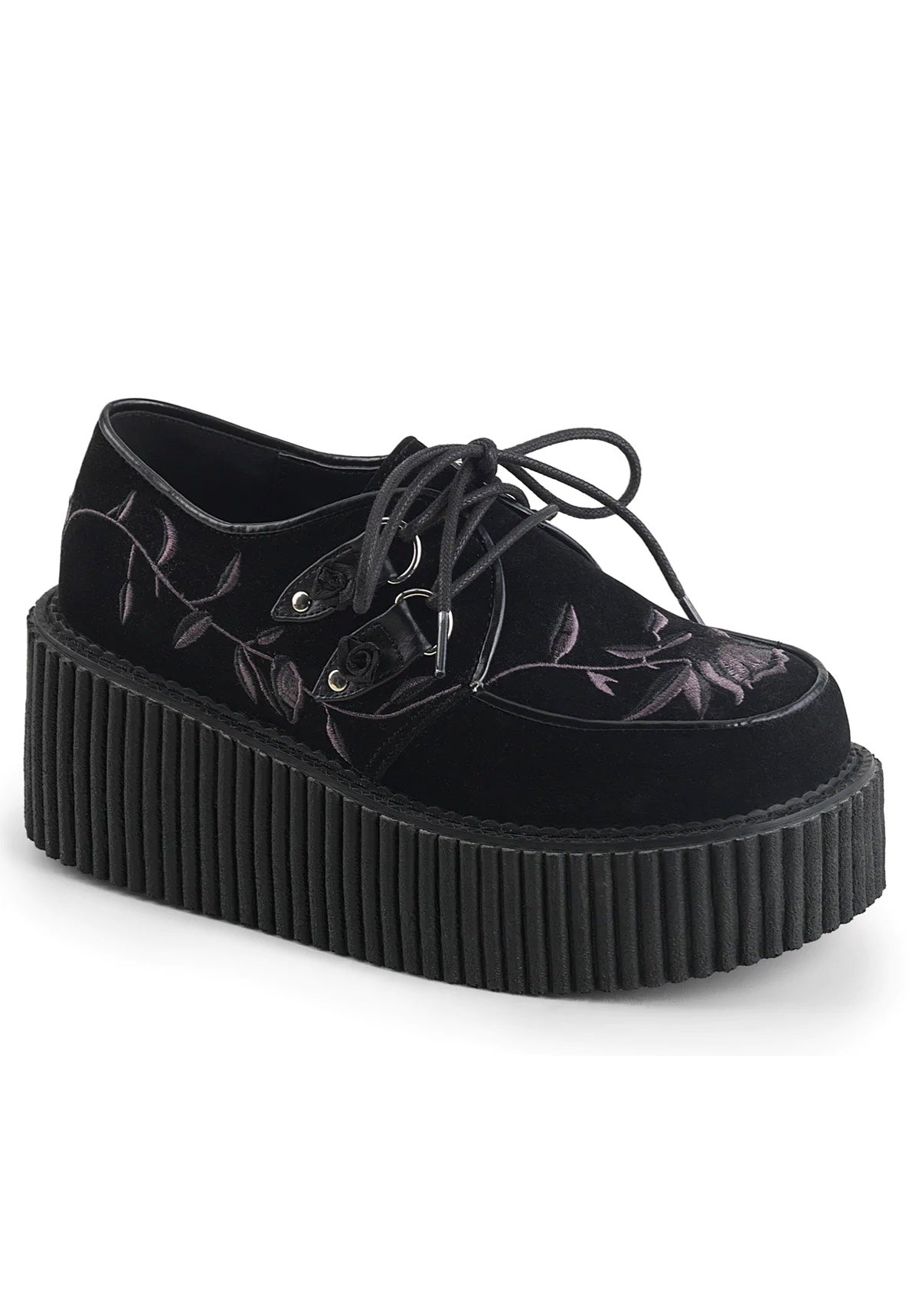 DemoniaCult - Creeper 219 Embroidery Flower - Girl Shoes | Women-Image