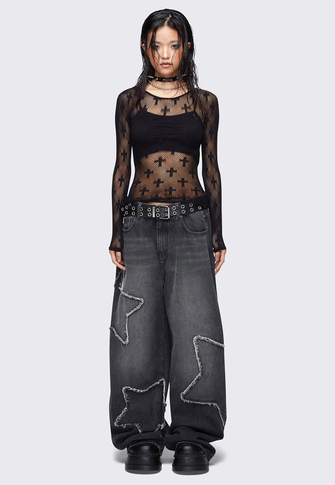 Minga London - Crossed Paths Fishnet - Top | Women-Image