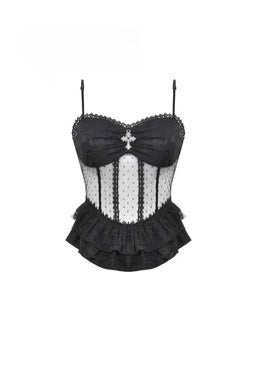 Dark In Love - Gothic Lace See Through Black - Top | Women-Image