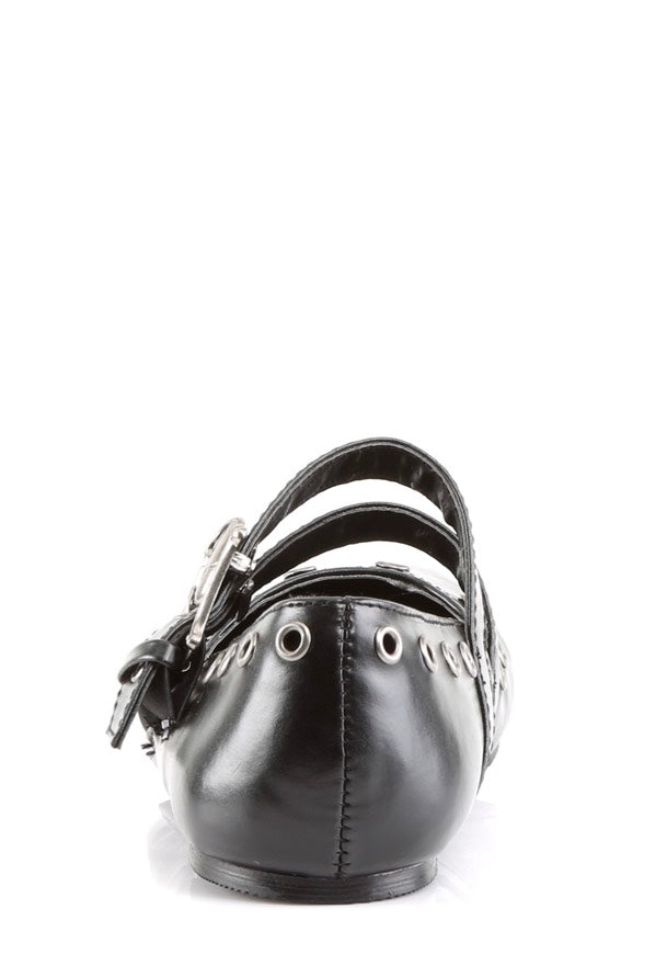 DemoniaCult - Daisy 03 Black Vegan Leather - Girl Shoes | Women-Image