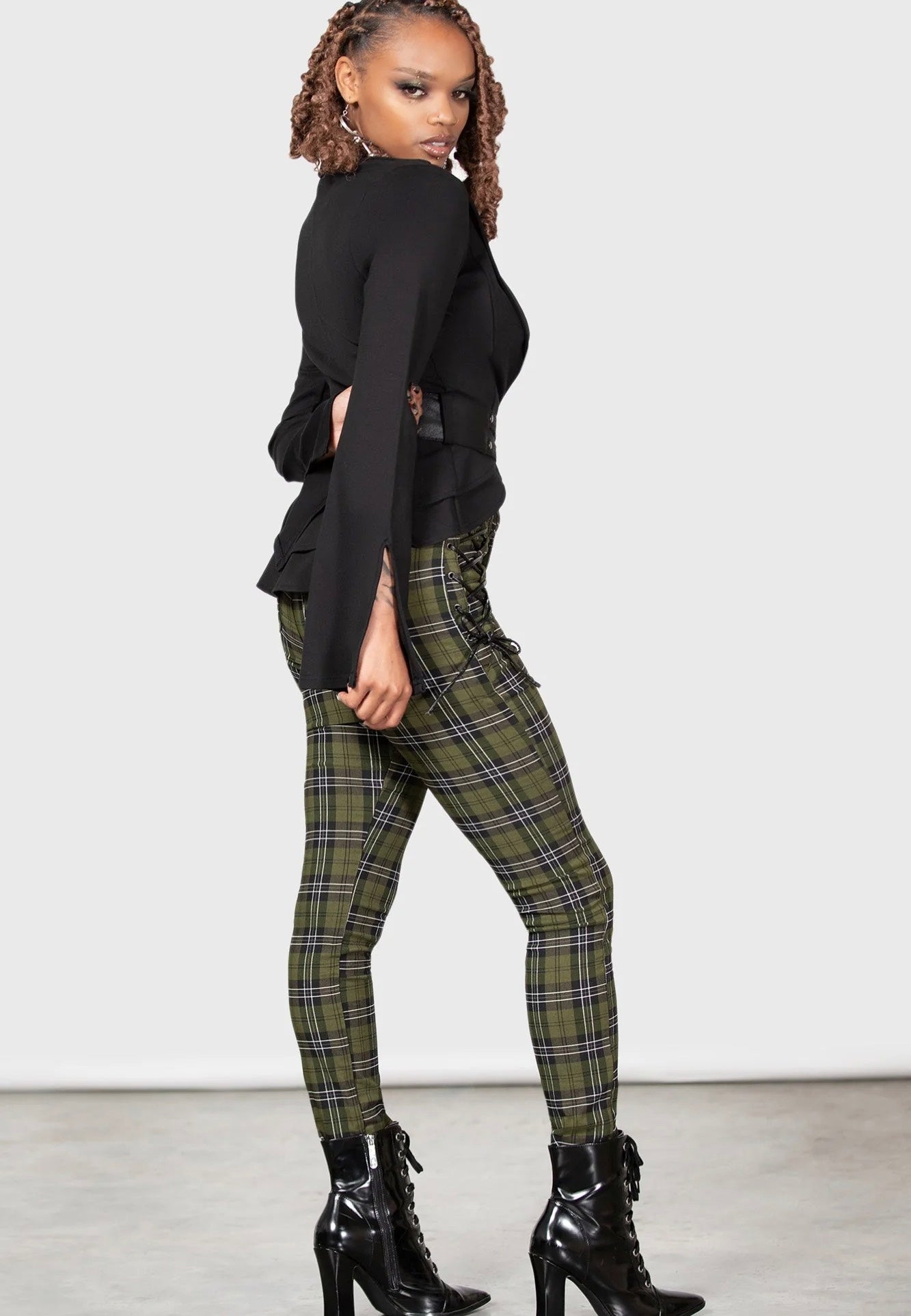 Killstar - Dark Canopy Green - Pants | Women-Image