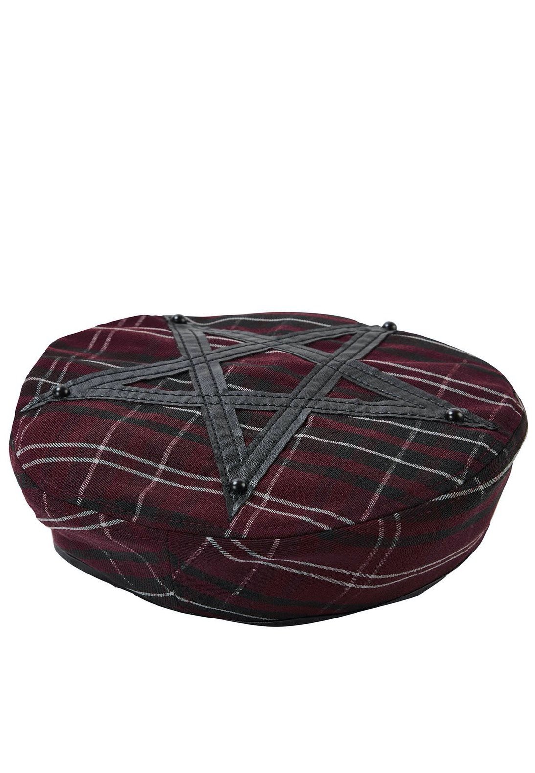 Killstar - Dark Fate Blood Tartan - Beret | Neutral-Image