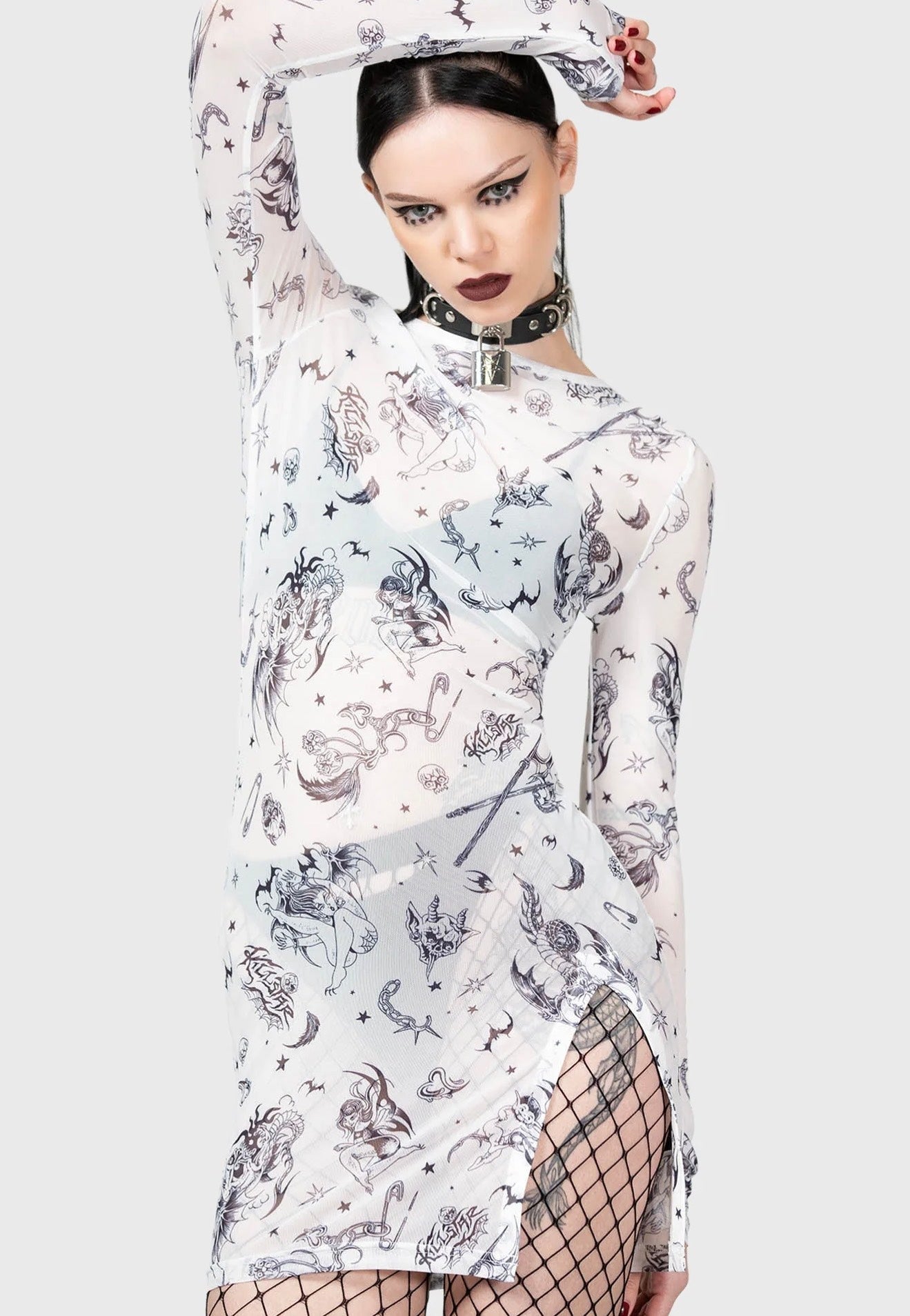 Killstar - Dazed Skull White - Dress | Women-Image