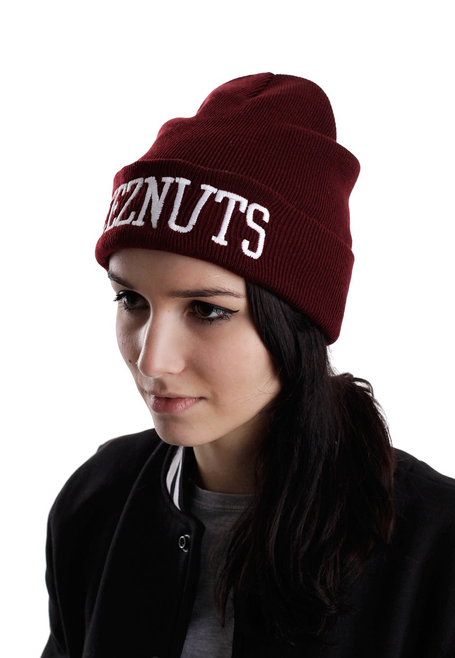 Deez Nuts - Logo Premium Burgundy - Long Beanie | Neutral-Image