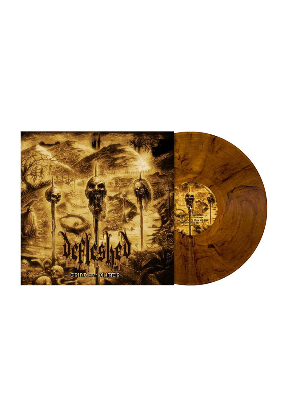 Defleshed - Grind Over Matter Ochre Brown - Marbled Vinyl | Neutral-Image