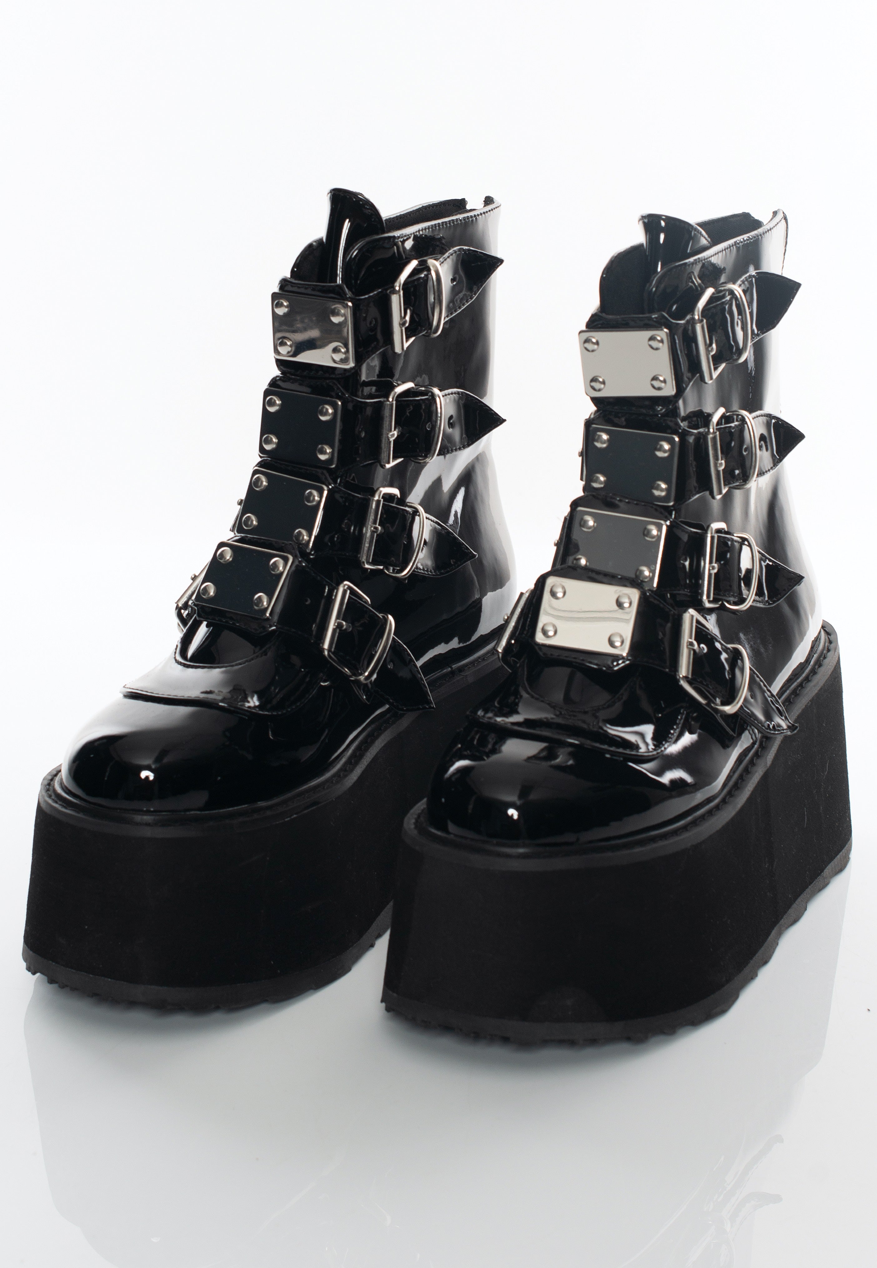 DemoniaCult - Damned 105 Black Pat - Girl Shoes