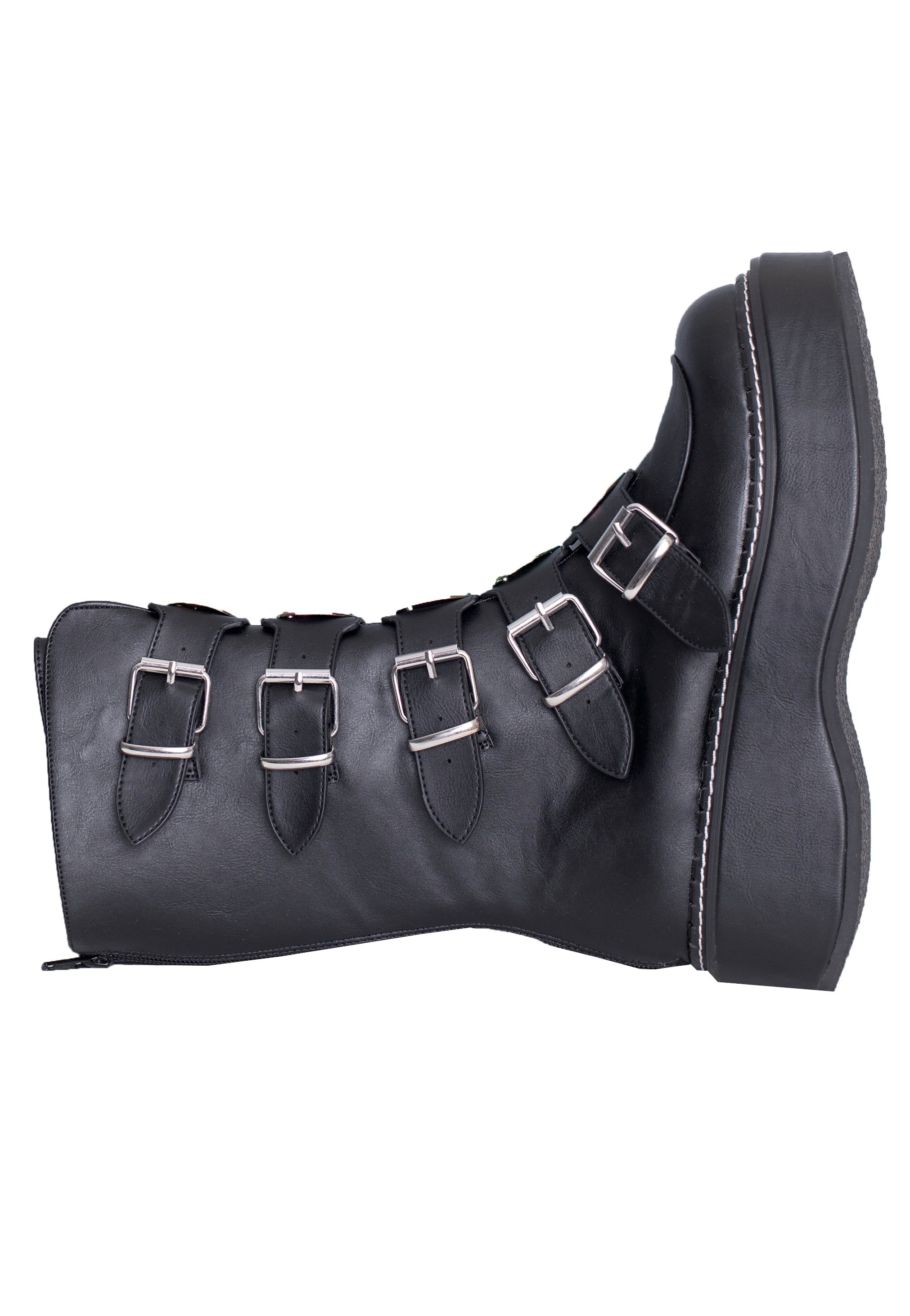 DemoniaCult - Emily 330 Vegan Leather Black - Girl Shoes | Women-Image