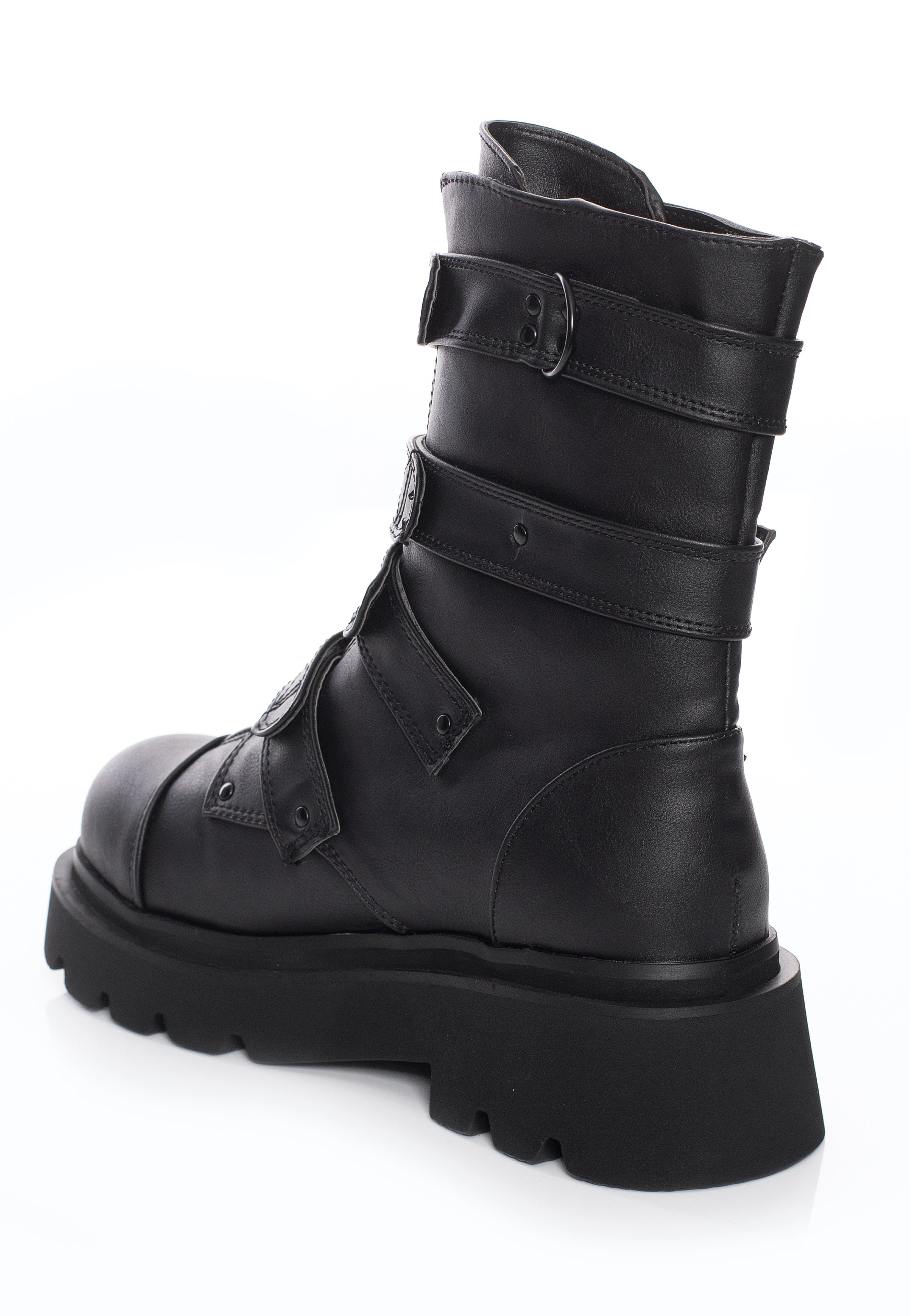 DemoniaCult - Renegade 55 Black Vegan Leather - Girl Shoes | Women-Image