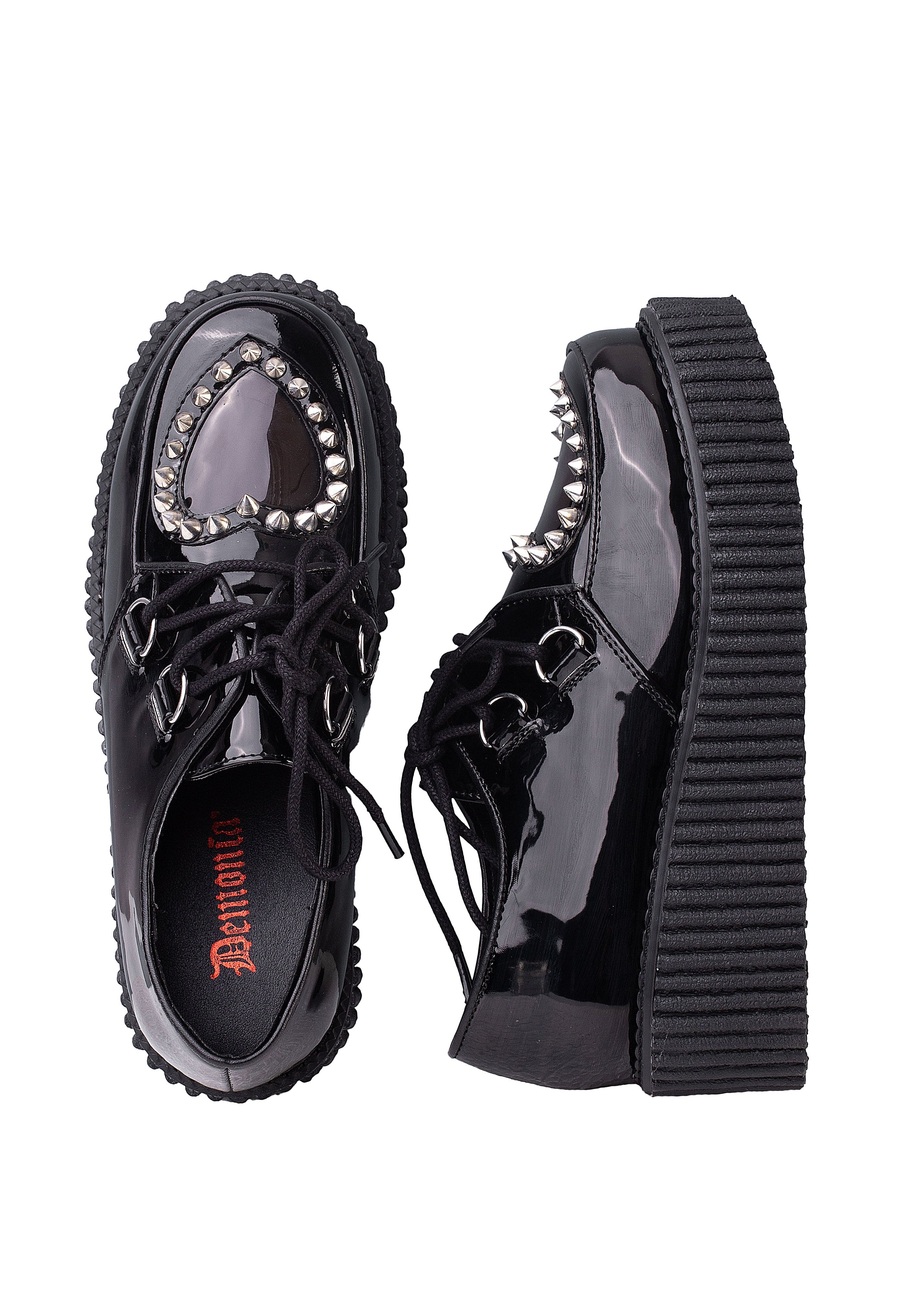 DemoniaCult - Creeper 108 Pointed Studs Black - Girl Shoes | Women-Image