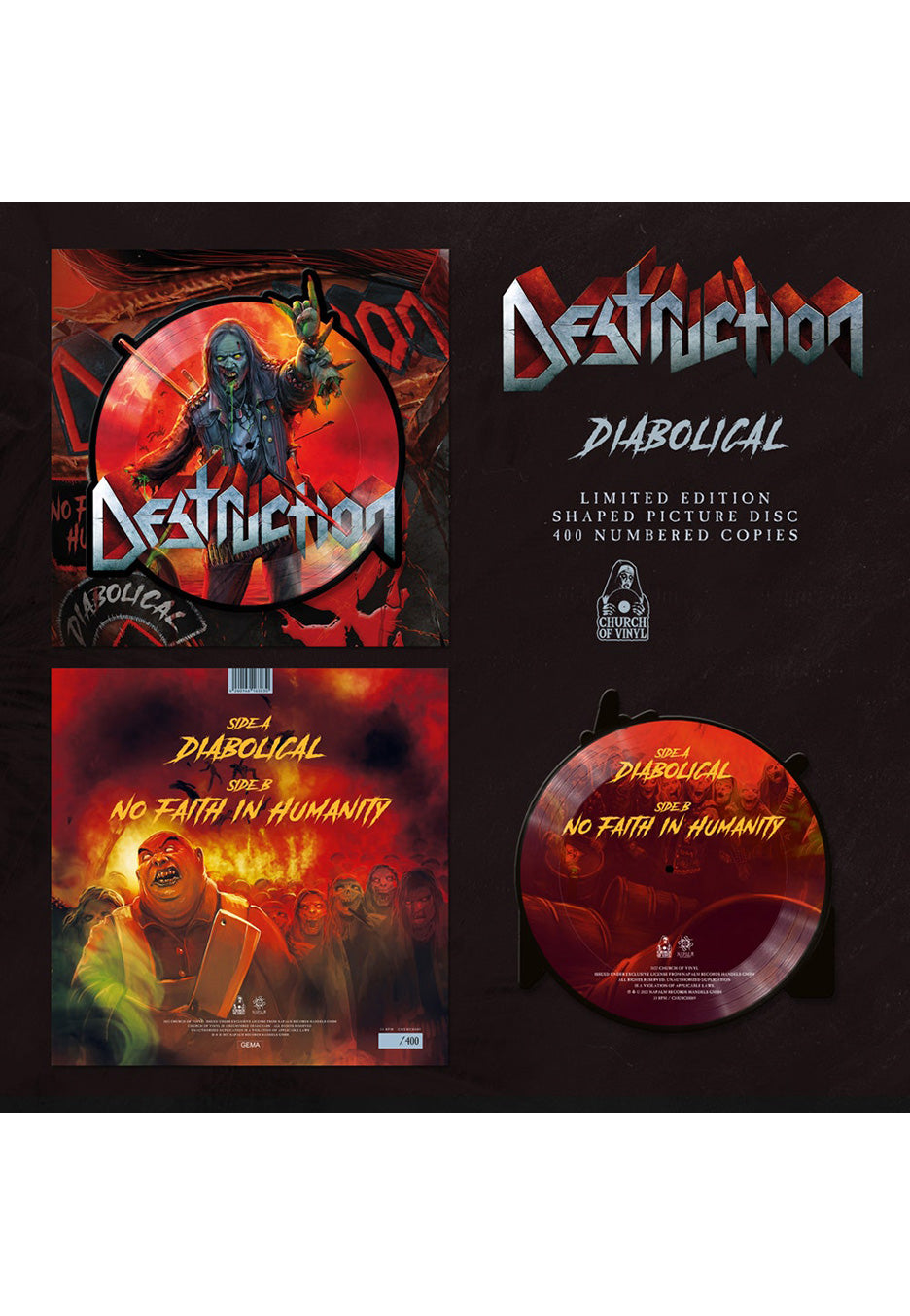 Destruction - Diabolical Picture - Colored Mini Vinyl | Neutral-Image