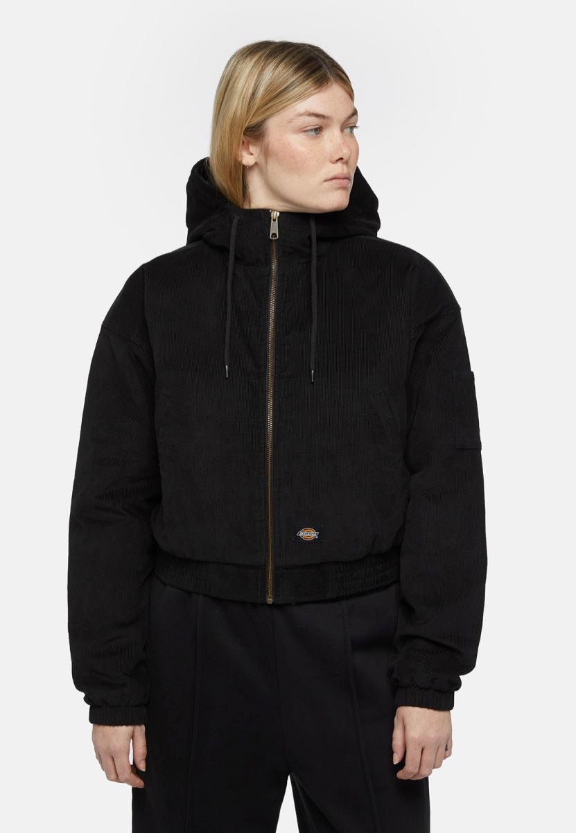 Dickies - Corduroy Hooded W Black - Jacket | Women-Image