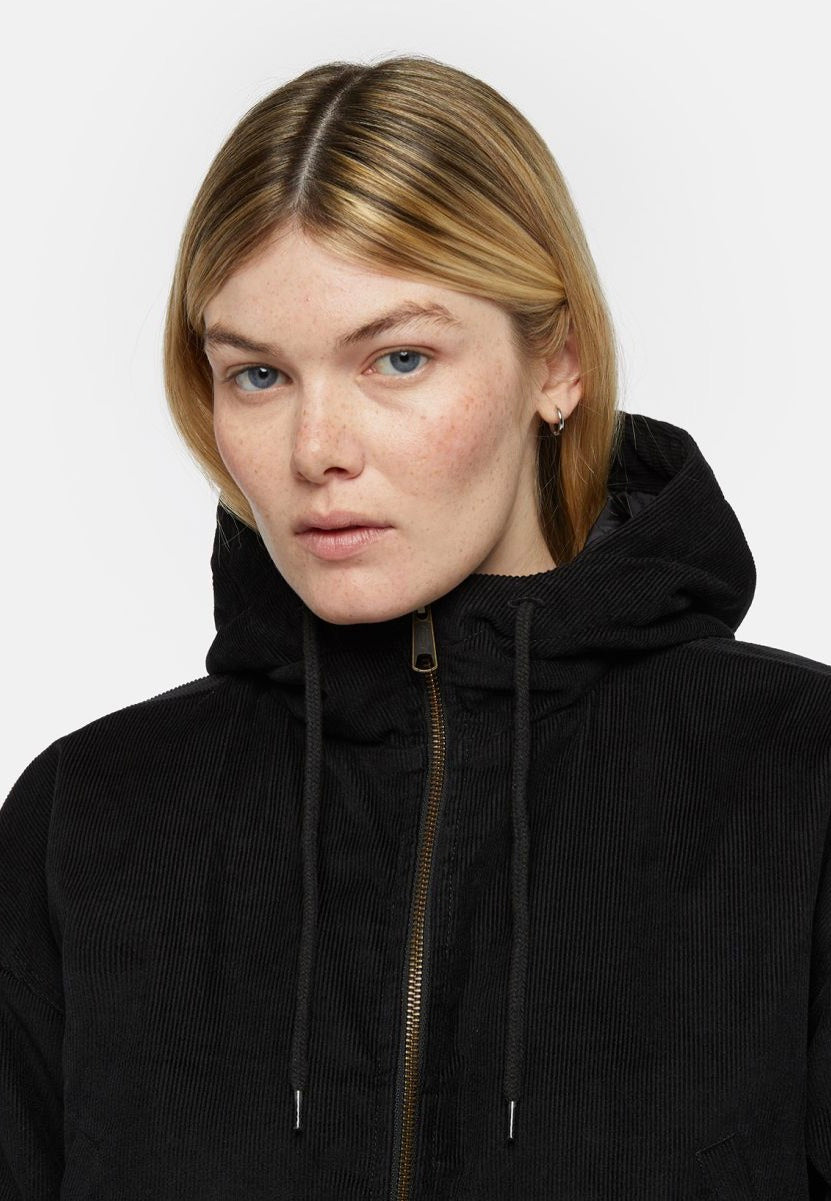 Dickies - Corduroy Hooded W Black - Jacket | Women-Image