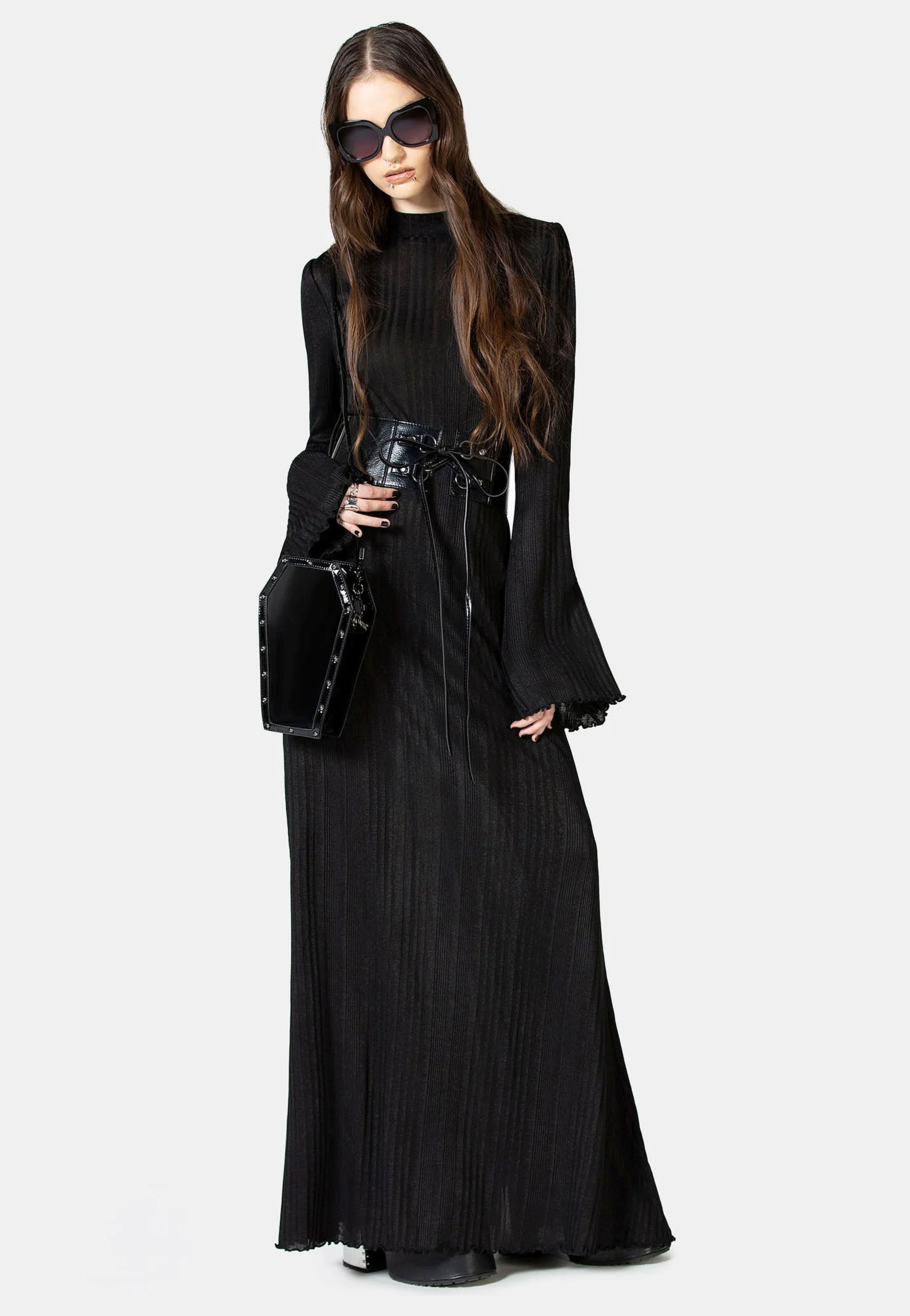 Killstar x Kihilist - Drenched Grief Maxi Black - Dress | Women-Image