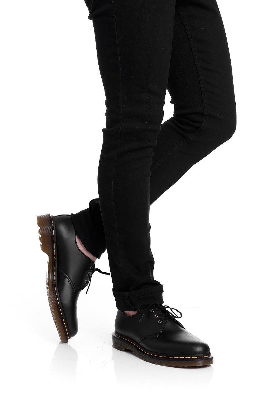 Dr. Martens - Vegan 1461 Black Felix Rub Off - Shoes | Men-Image