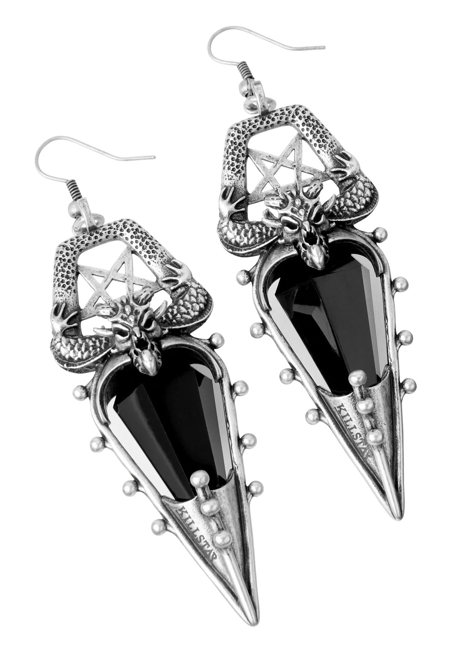 Killstar - Drogonight Silver - Earrings | Neutral-Image