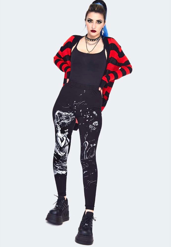 Jawbreaker - Drowning Printed Black - Leggings | Women-Image