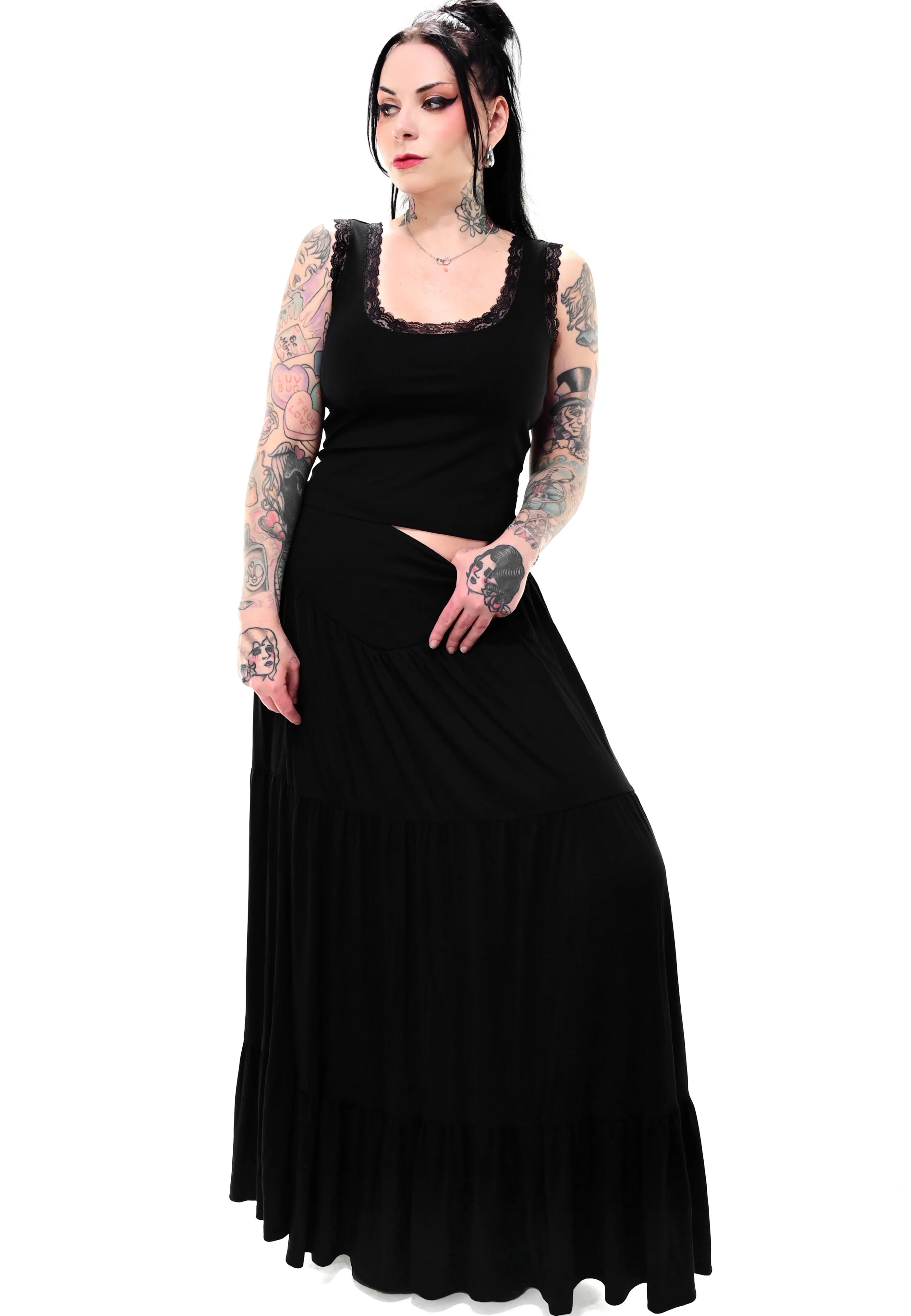 Foxblood - Savannah Maxi Black - Skirt | Women-Image