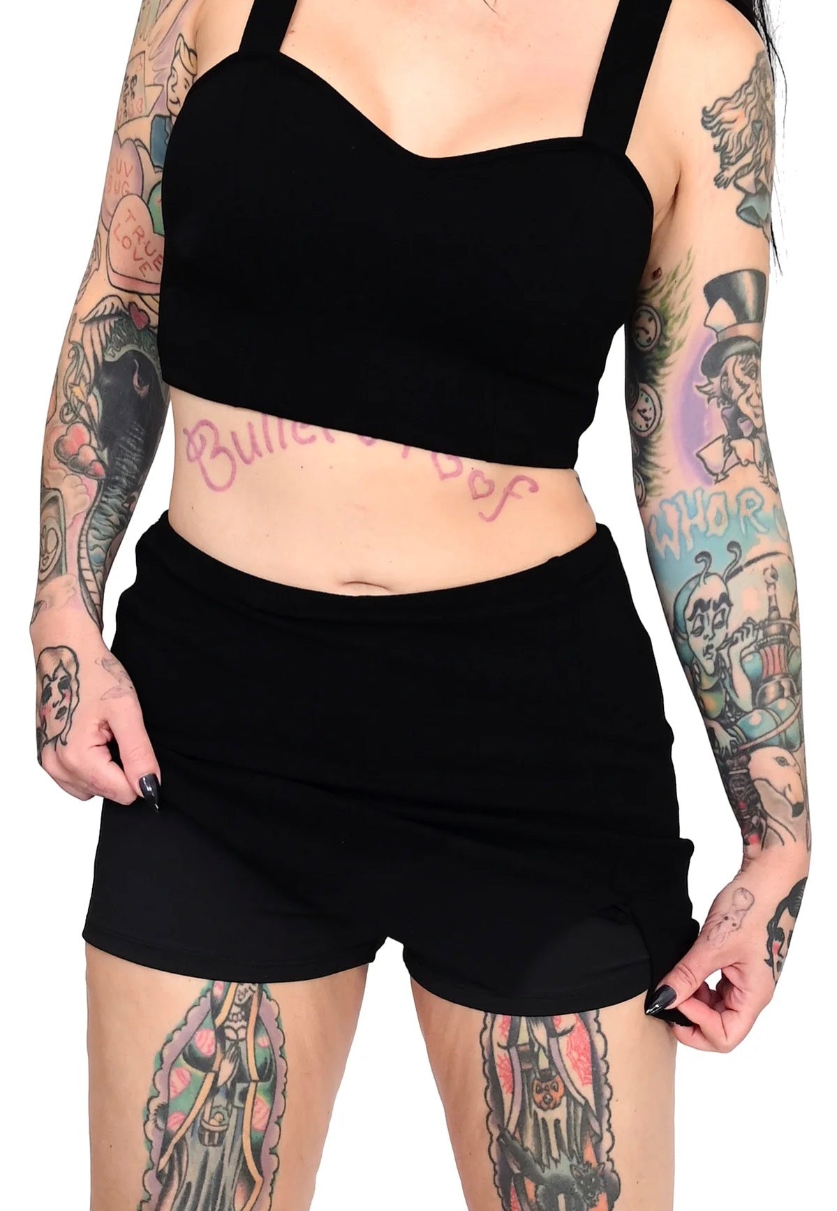 Foxblood - Bridget Mini With Built In Shorts Black - Skirt | Women-Image