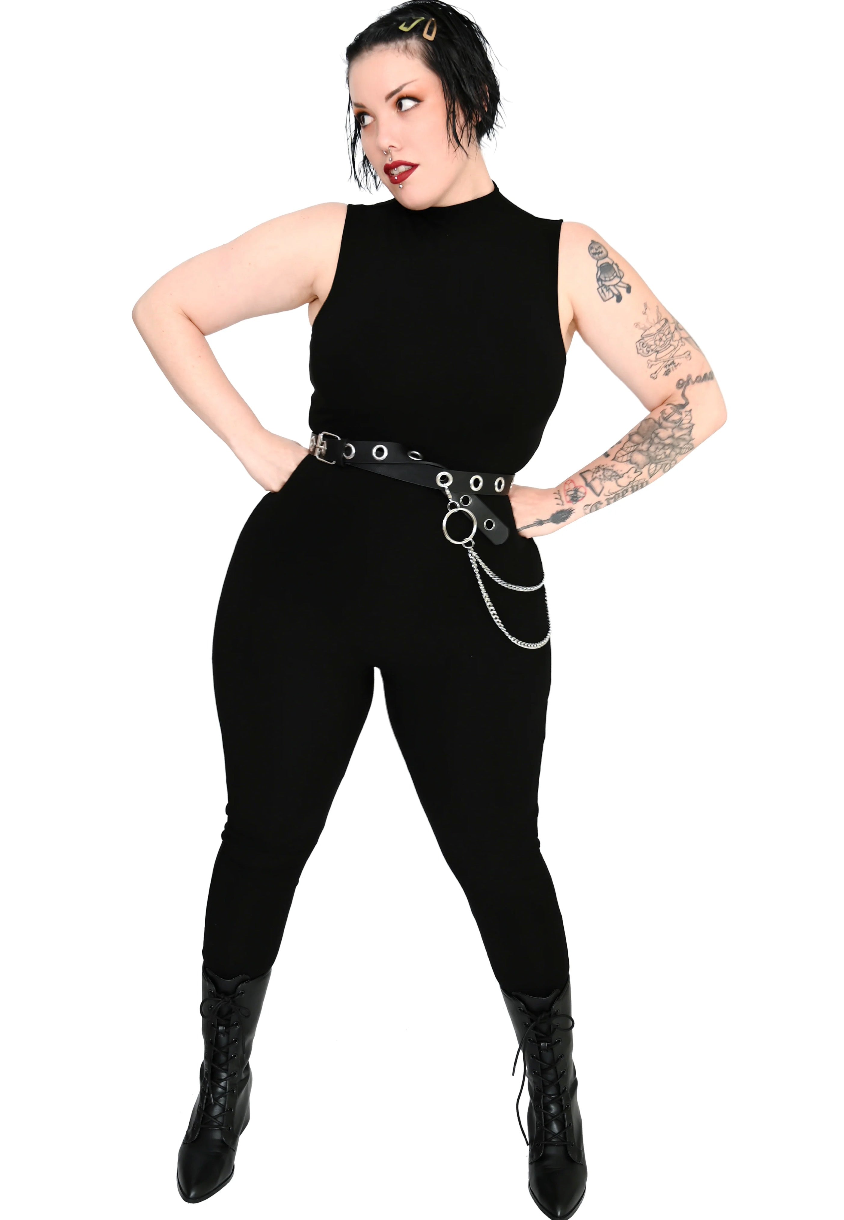 Foxblood - Signature High Neck Black - Jumpsuit | Women-Image