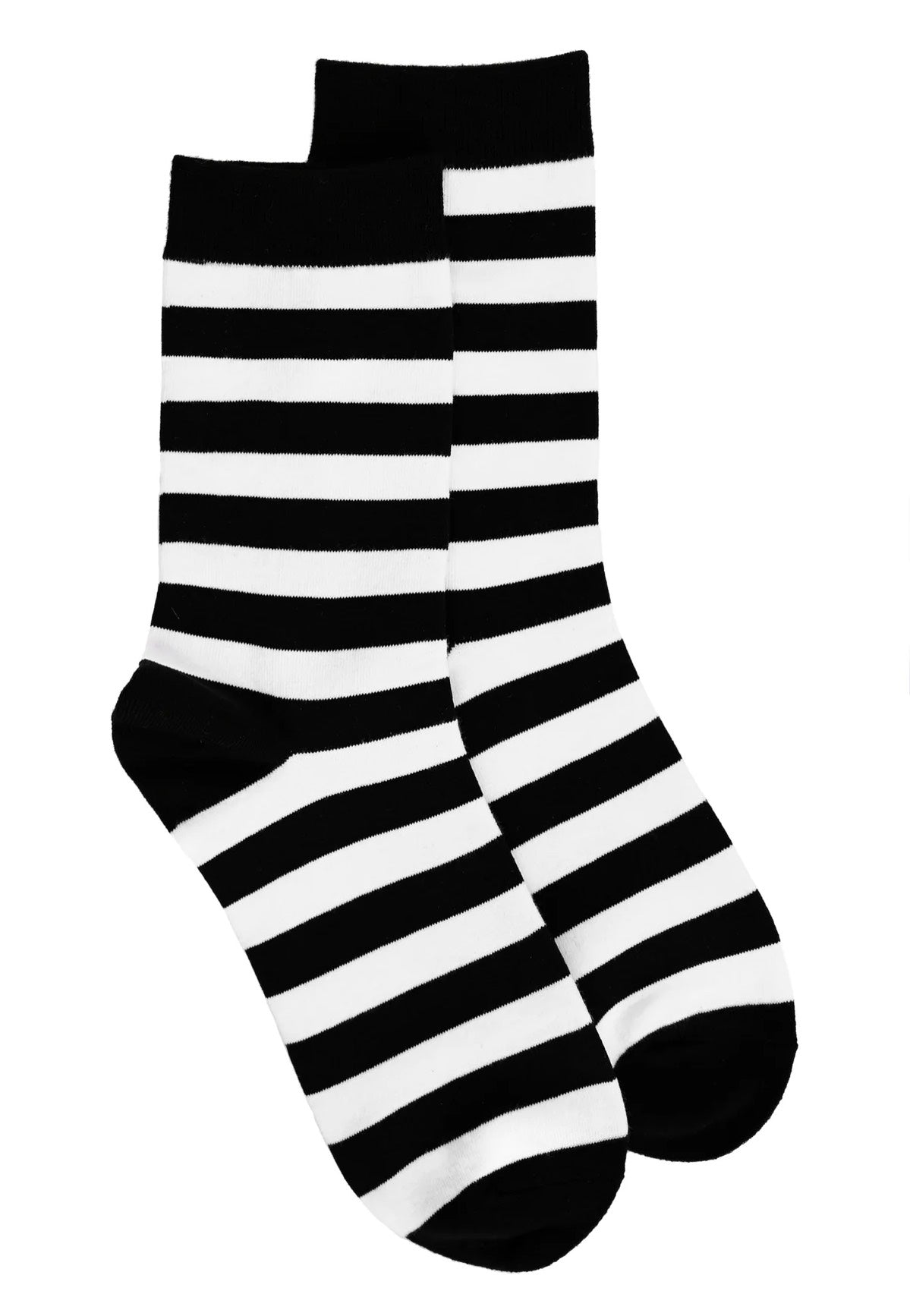 Foxblood - Lovett Horizontal Striped Black - Socks | Neutral-Image