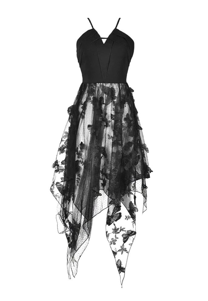 Dark In Love - Gothic Sexy Butterfly Strap - Dress | Women-Image