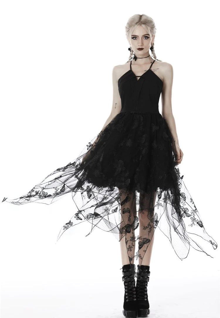 Dark In Love - Gothic Sexy Butterfly Strap - Dress | Women-Image