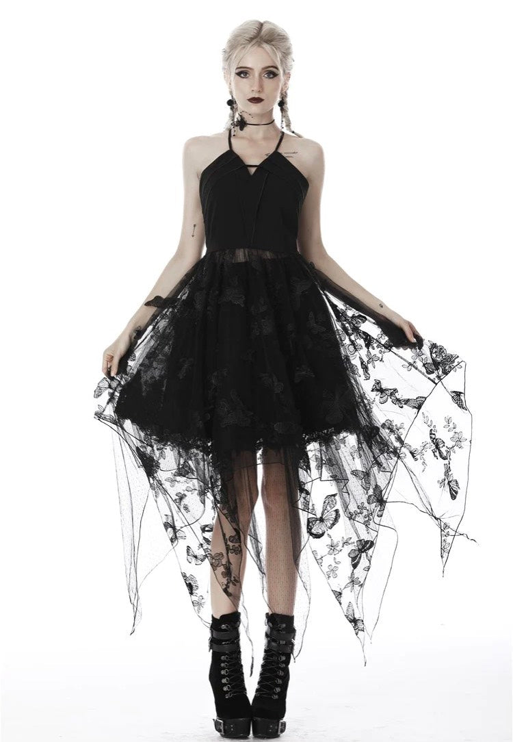 Dark In Love - Gothic Sexy Butterfly Strap - Dress | Women-Image