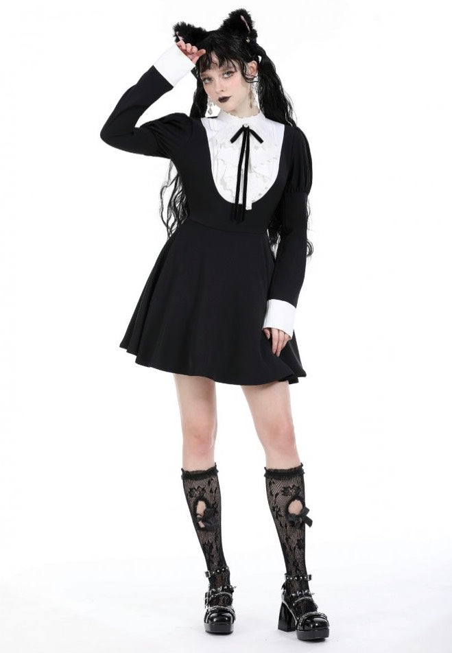 Dark In Love - Princess Neck Contrast Bubble - Dress | Women-Image