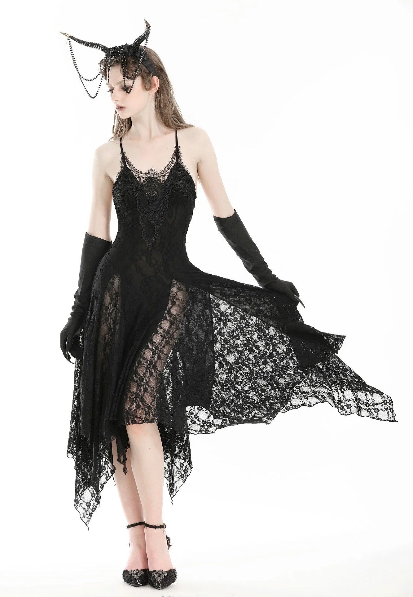 Dark In Love - Gothic Ghostly Mysterious Black - Dress | Women-Image