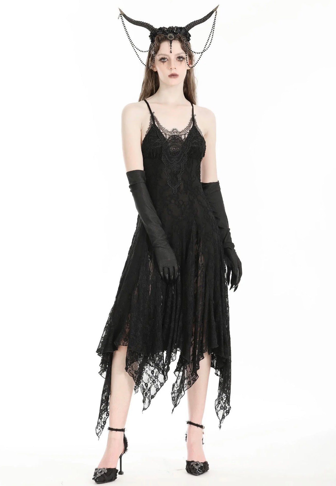 Dark In Love - Gothic Ghostly Mysterious Black - Dress | Women-Image