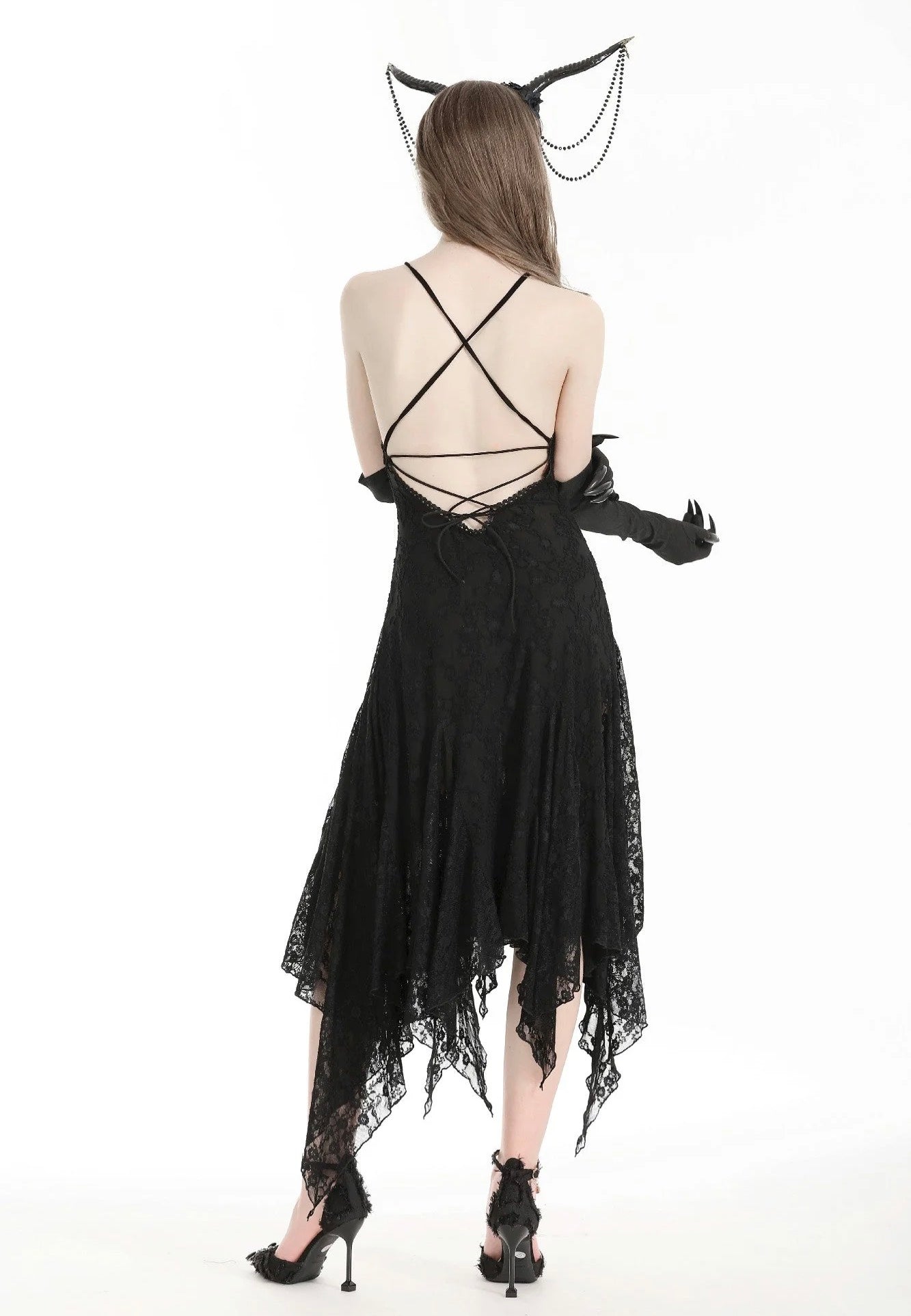 Dark In Love - Gothic Ghostly Mysterious Black - Dress | Women-Image