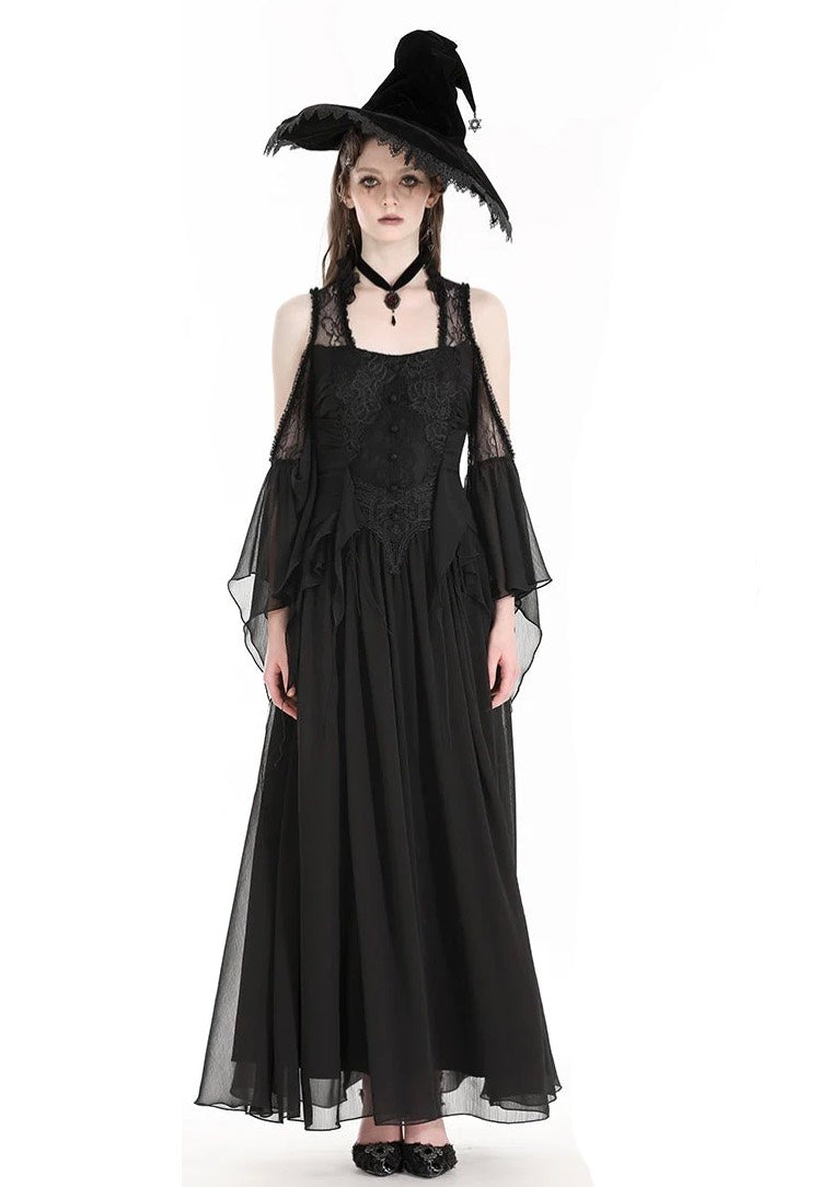 Dark In Love - Halloween Witch Off Shoulder Black - Dress | Women-Image