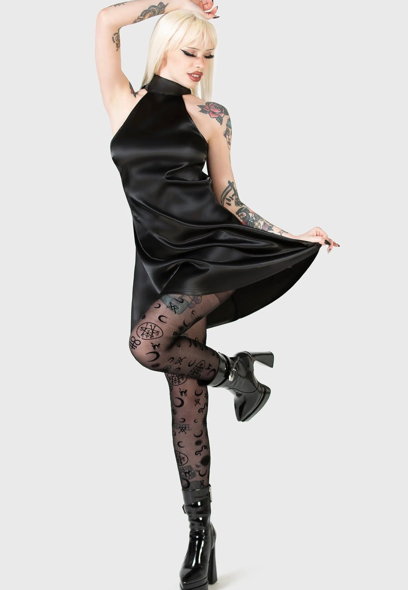 Killstar - Elveena Black Medusa Mini Black - Dress | Women-Image