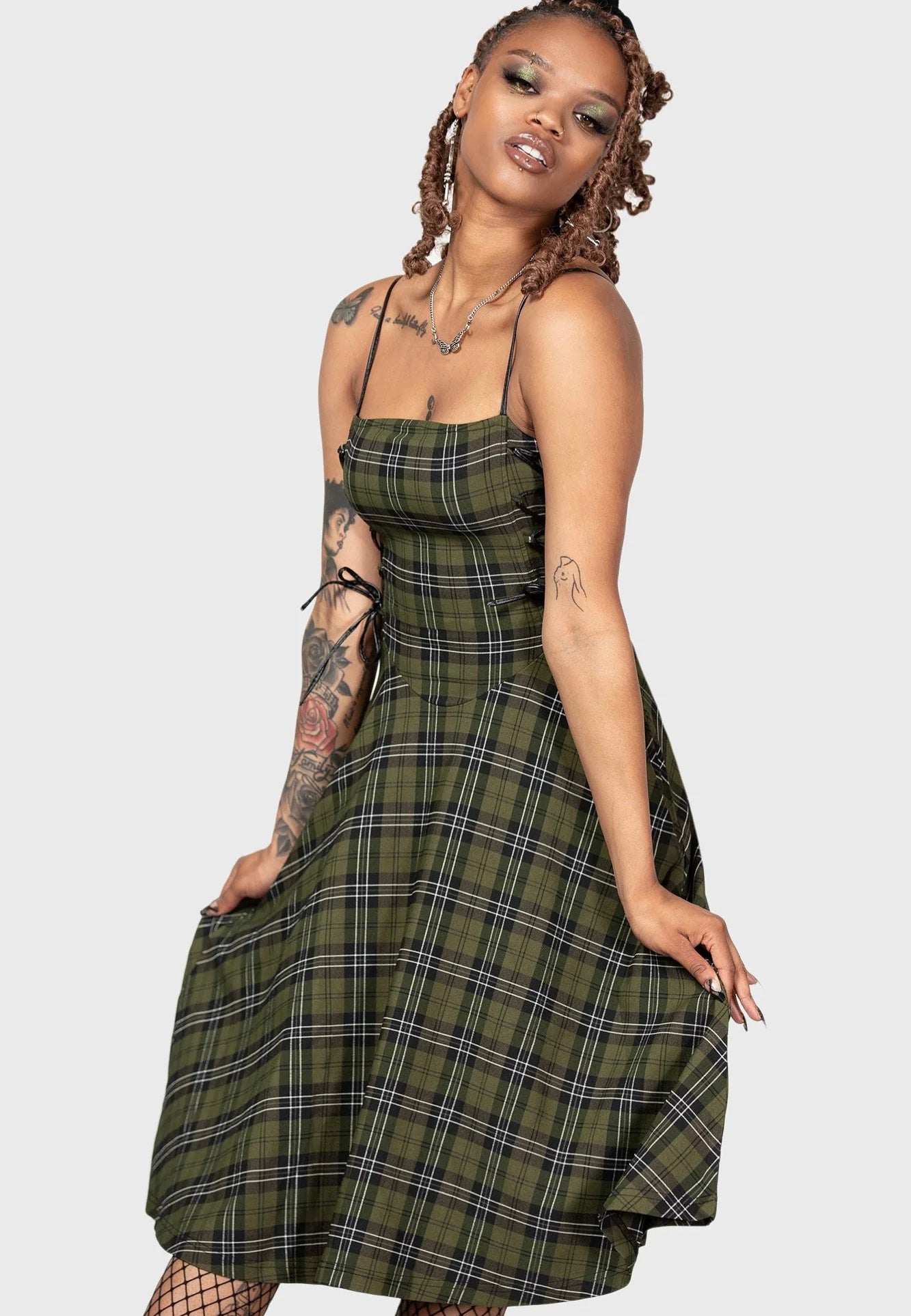 Killstar - Elyswyth Strapless Green - Dress | Women-Image