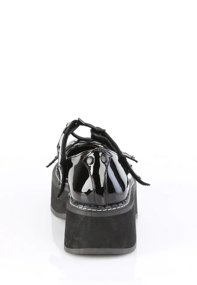 DemoniaCult - Emily 23 Black Pat - Girl Shoes | Women-Image