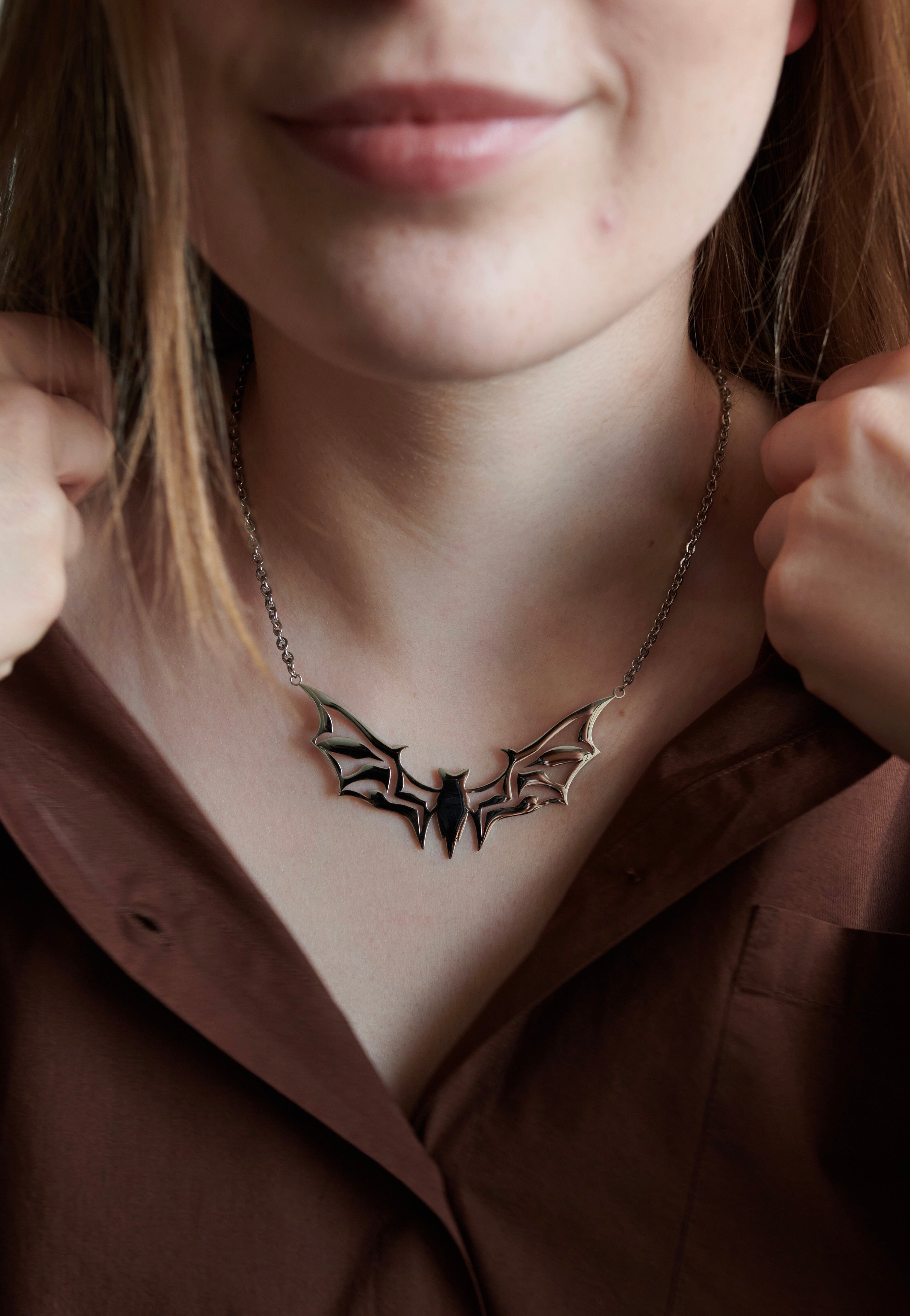 Wildcat - Big Bat Silver - Necklace | Neutral-Image