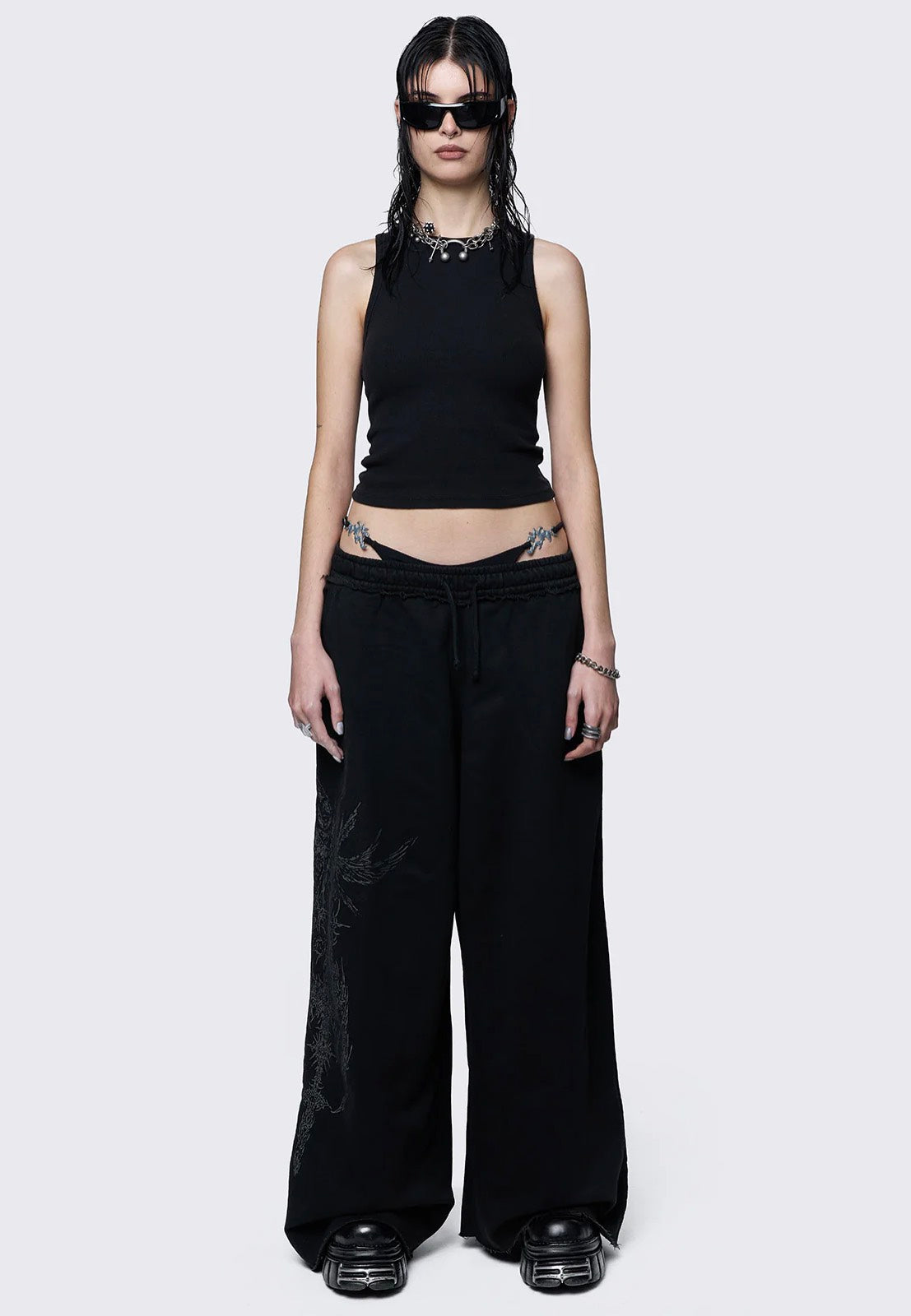 Minga London - Enigmatic Black - Sweat Pants | Women-Image