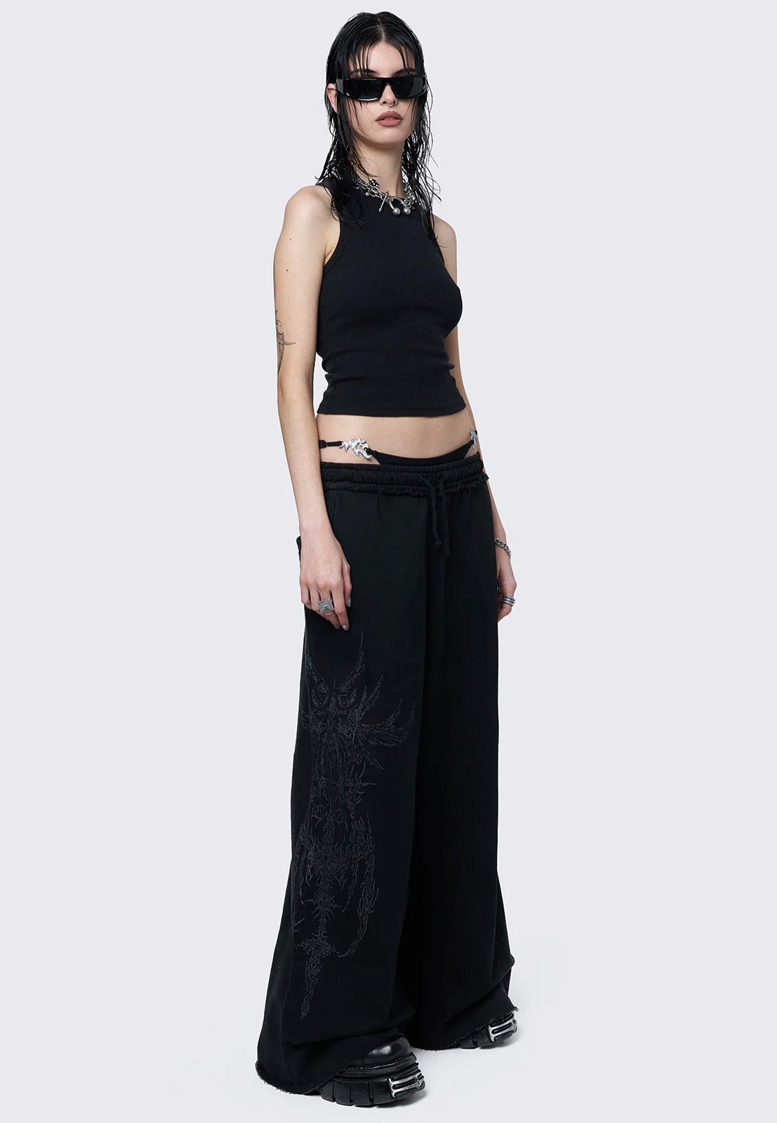 Minga London - Enigmatic Black - Sweat Pants | Women-Image