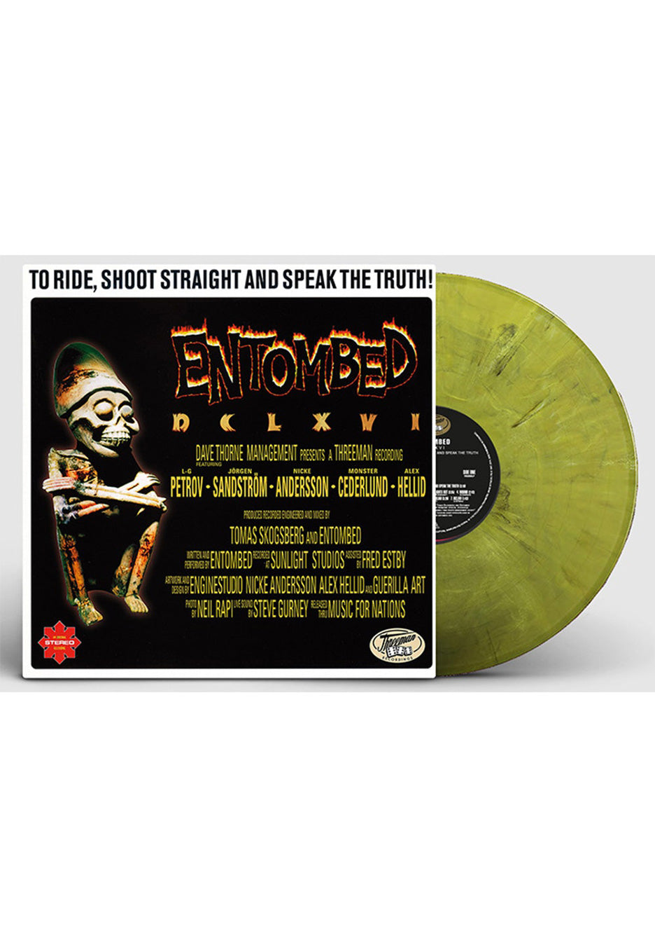 Entombed - Dclxvi To Ride Shoot Straight And Speak The Truth Yellow/Black - Marbled Vinyl | Neutral-Image