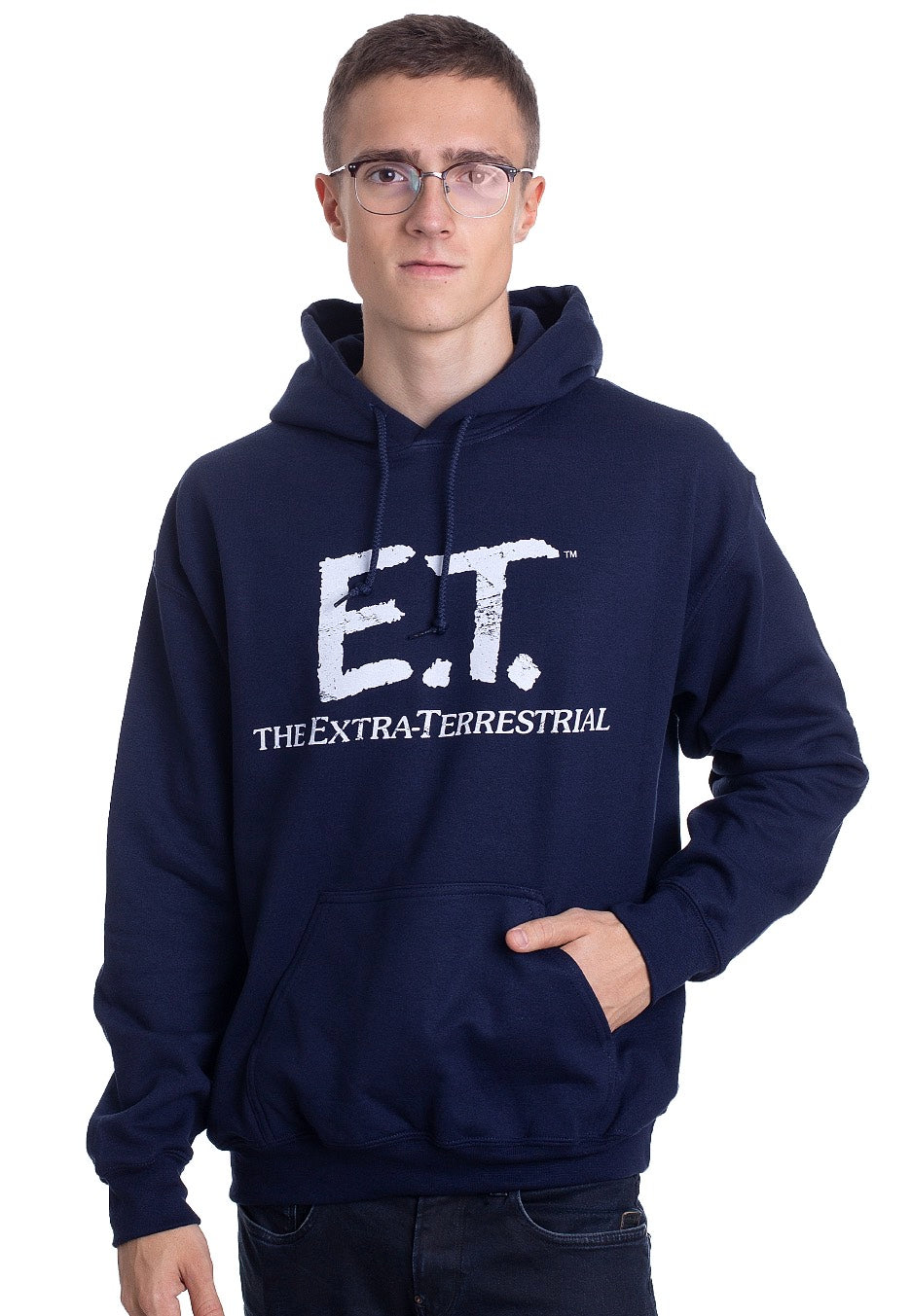 E.T. The Extra Terrestrial - Extra Terrestrial Distressed Navy - Hoodie | Men-Image