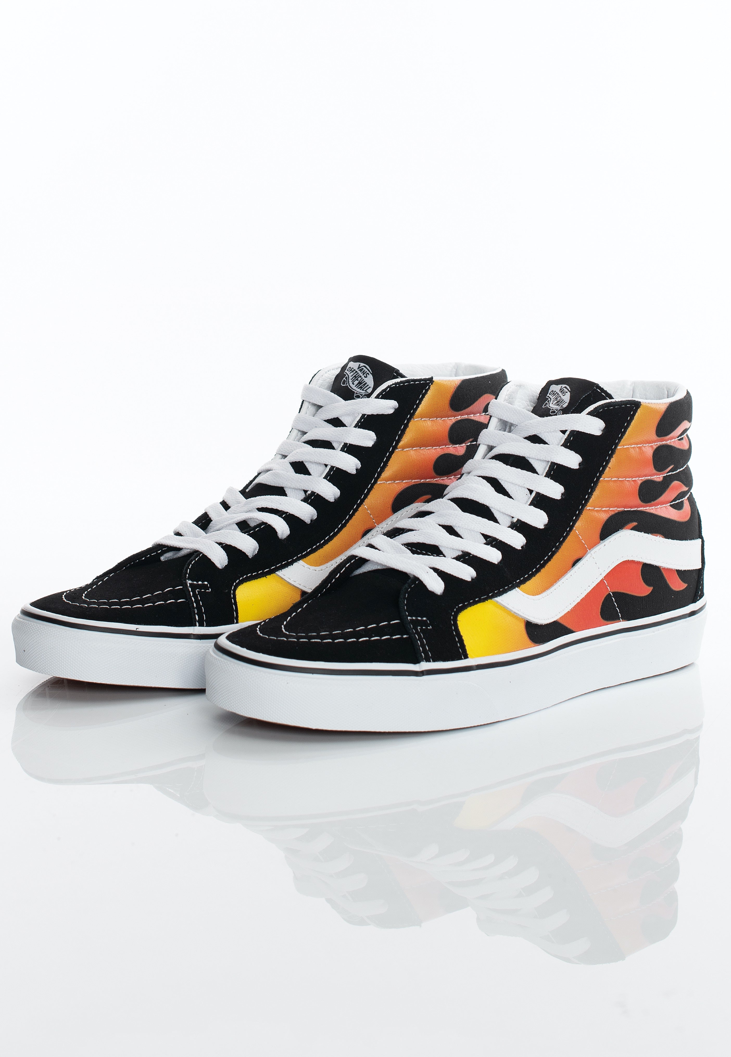 Vans - SK8 Hi Reissue (Flame) Black/Black/True White - Shoes | Men-Image