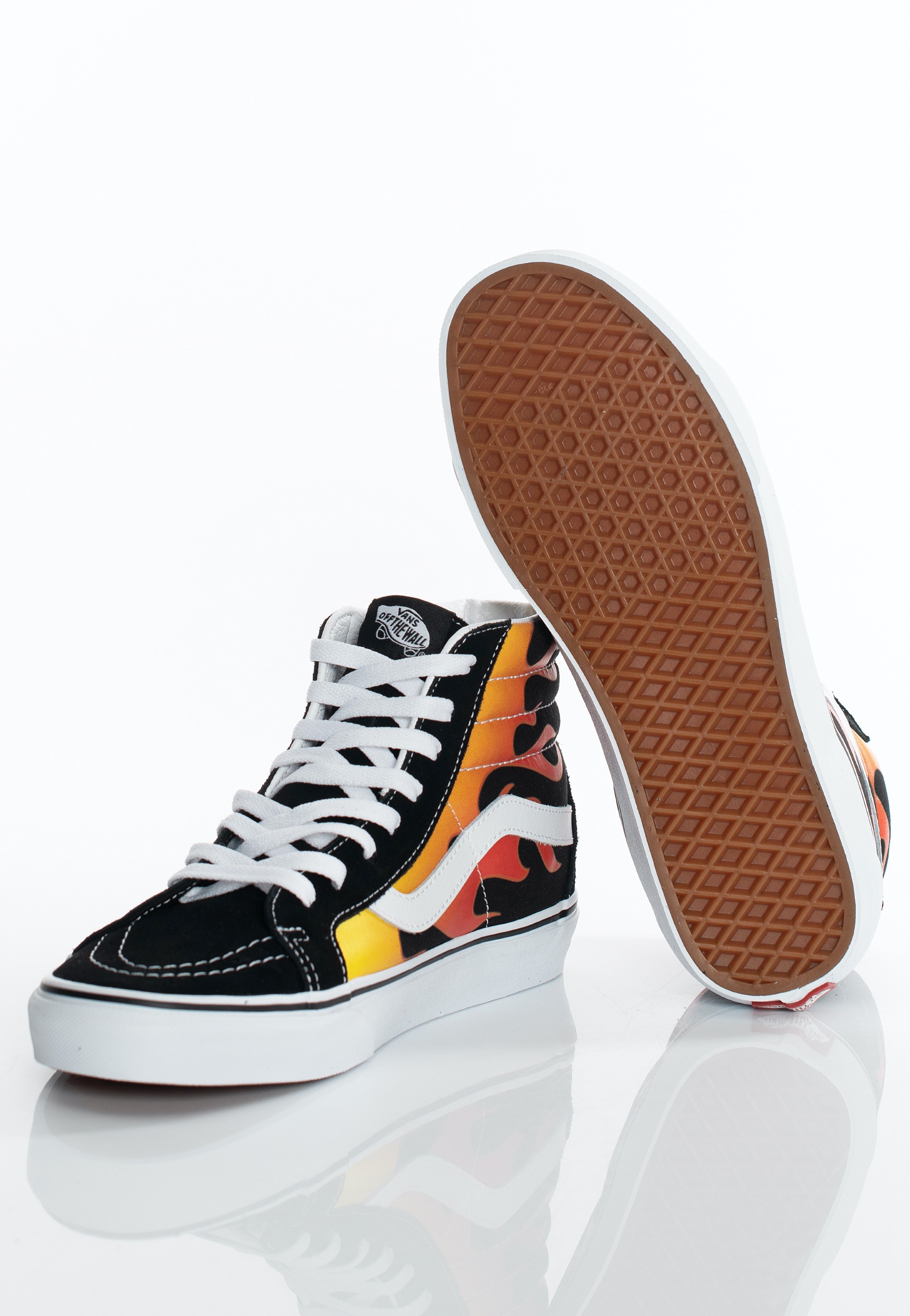 Vans - SK8 Hi Reissue (Flame) Black/Black/True White - Shoes | Nuclear Blast