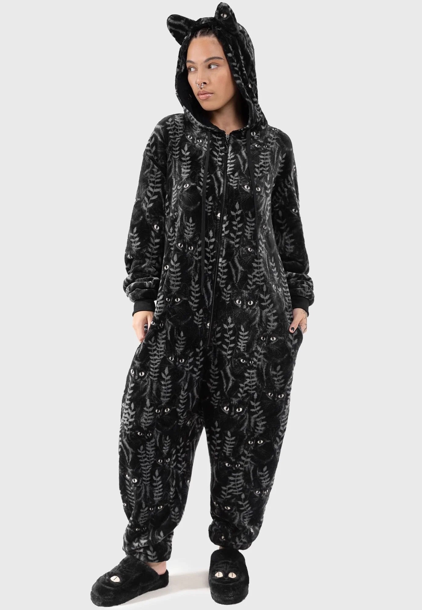 Killstar - Familiar Woods Black - Jumpsuit | Women-Image