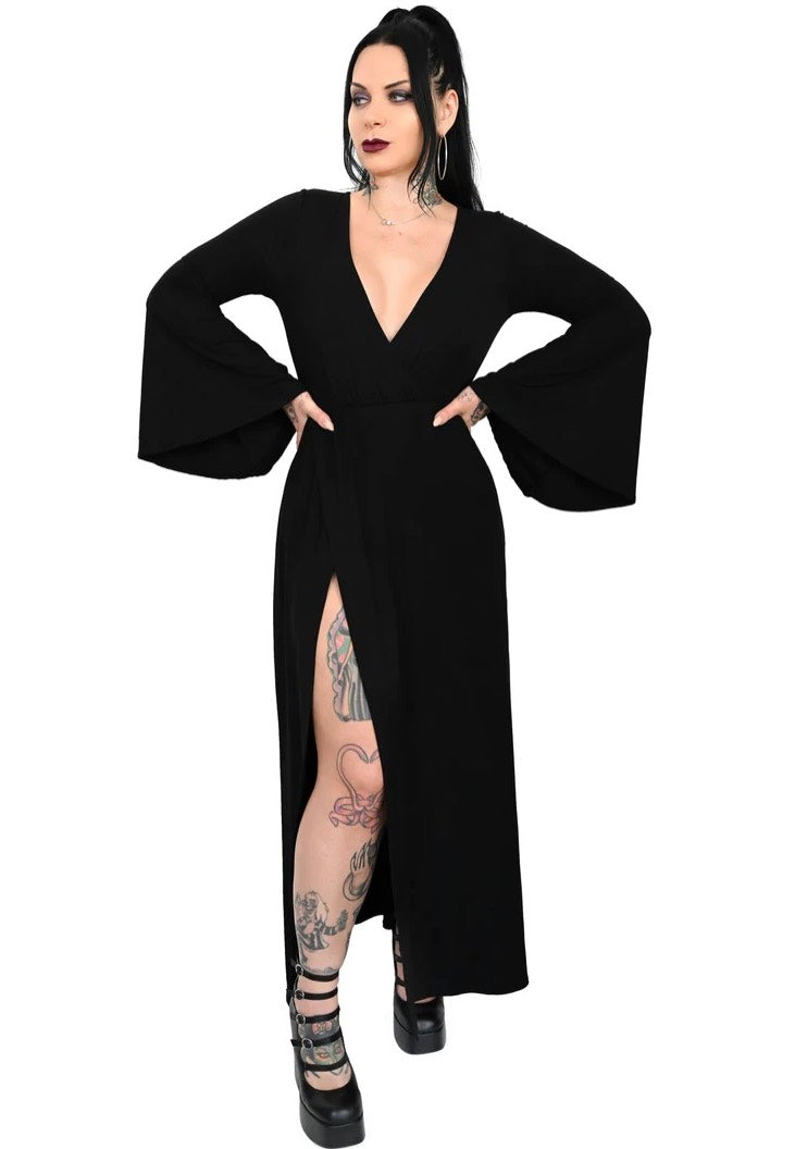 Foxblood - Cassandra Bell Sleeve Black - Dress | Women-Image