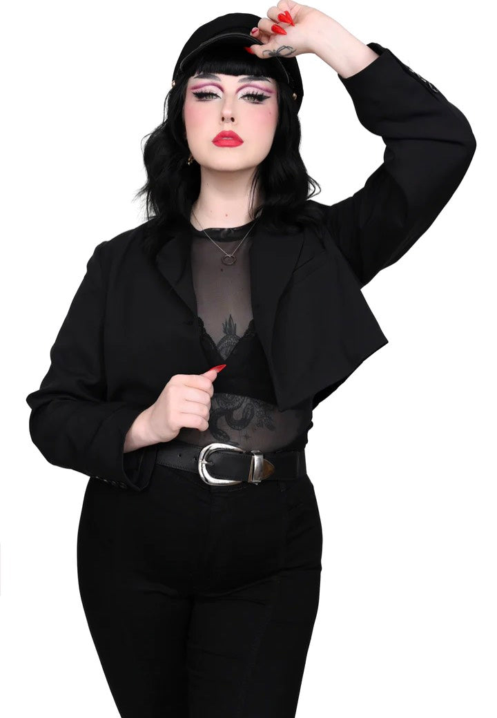 Foxblood - Crop Boss Black - Blazer | Women-Image