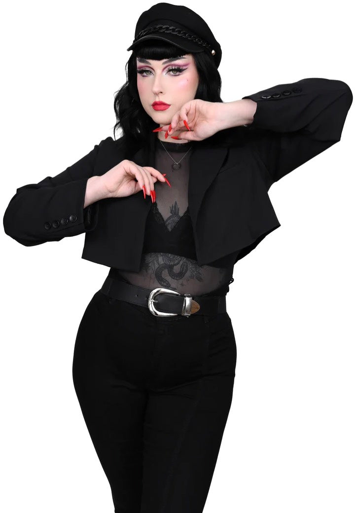 Foxblood - Crop Boss Black - Blazer | Women-Image