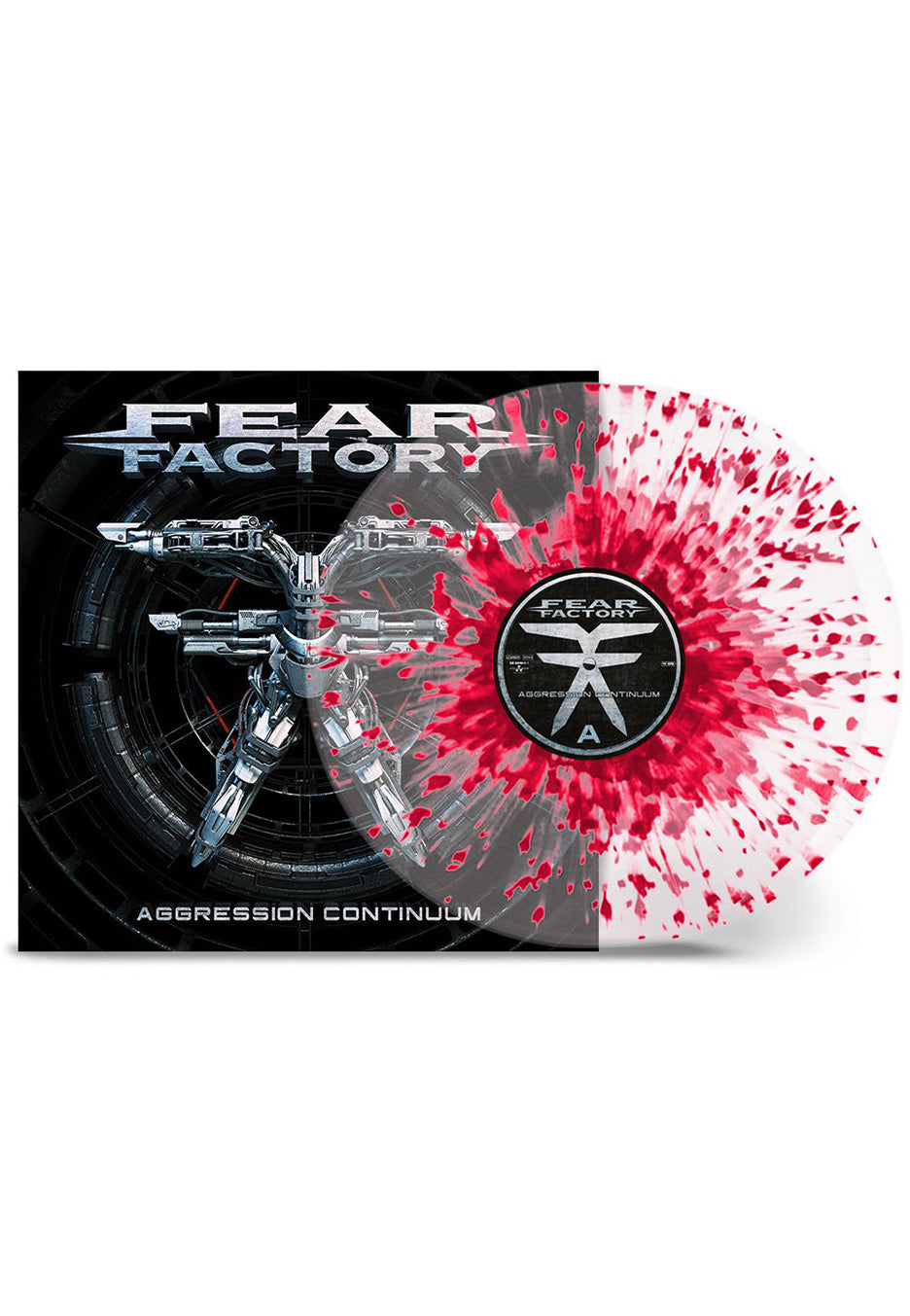 Fear Factory - Aggression Continuum Crystal Clear/Red - Splattered 2 Vinyl | Neutral-Image