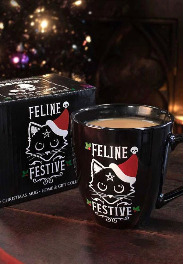 Alchemy England - Feline Festive Christmas - Mug | Neutral-Image