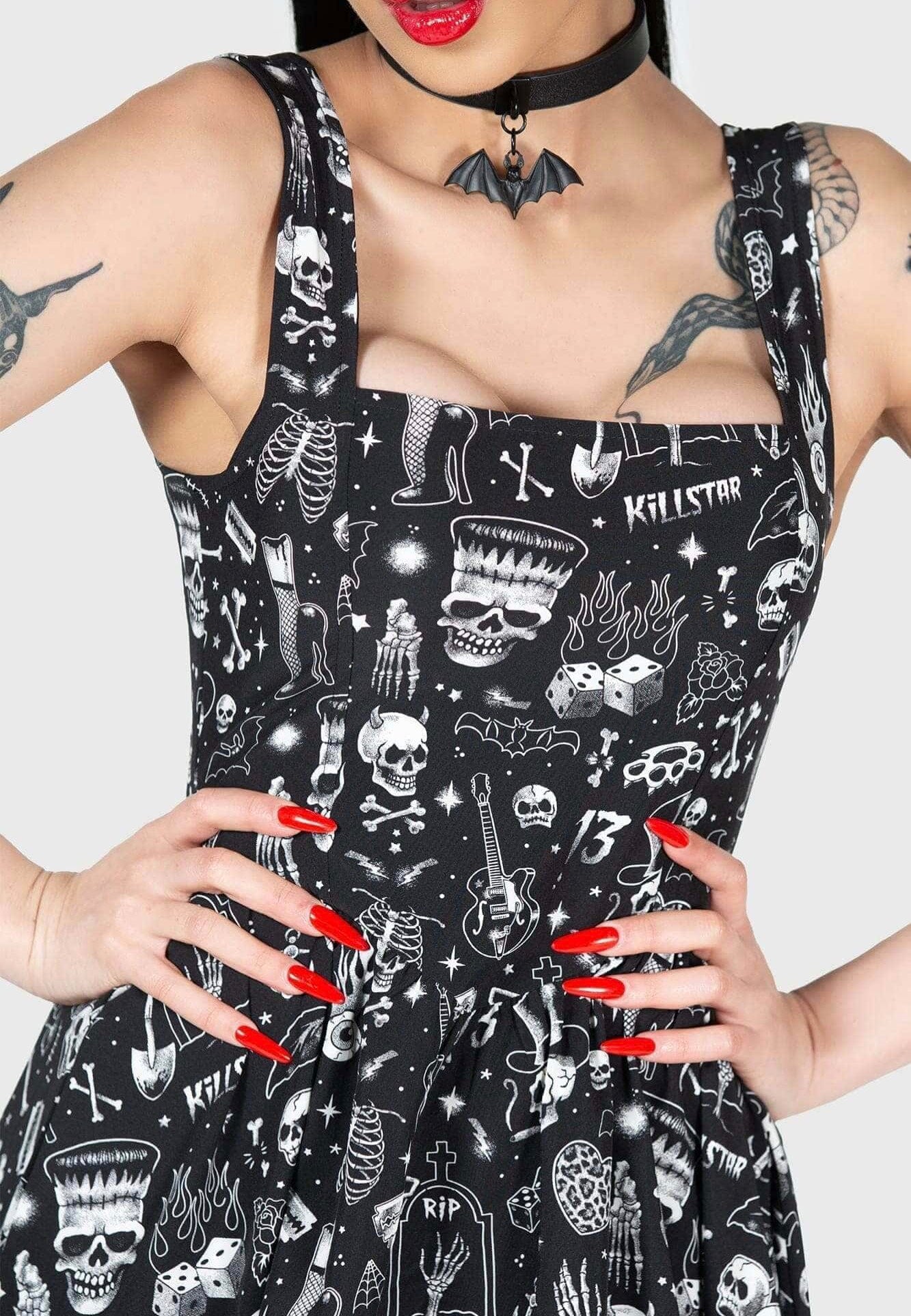 Killstar - Flipped Mini Black - Dress | Women-Image