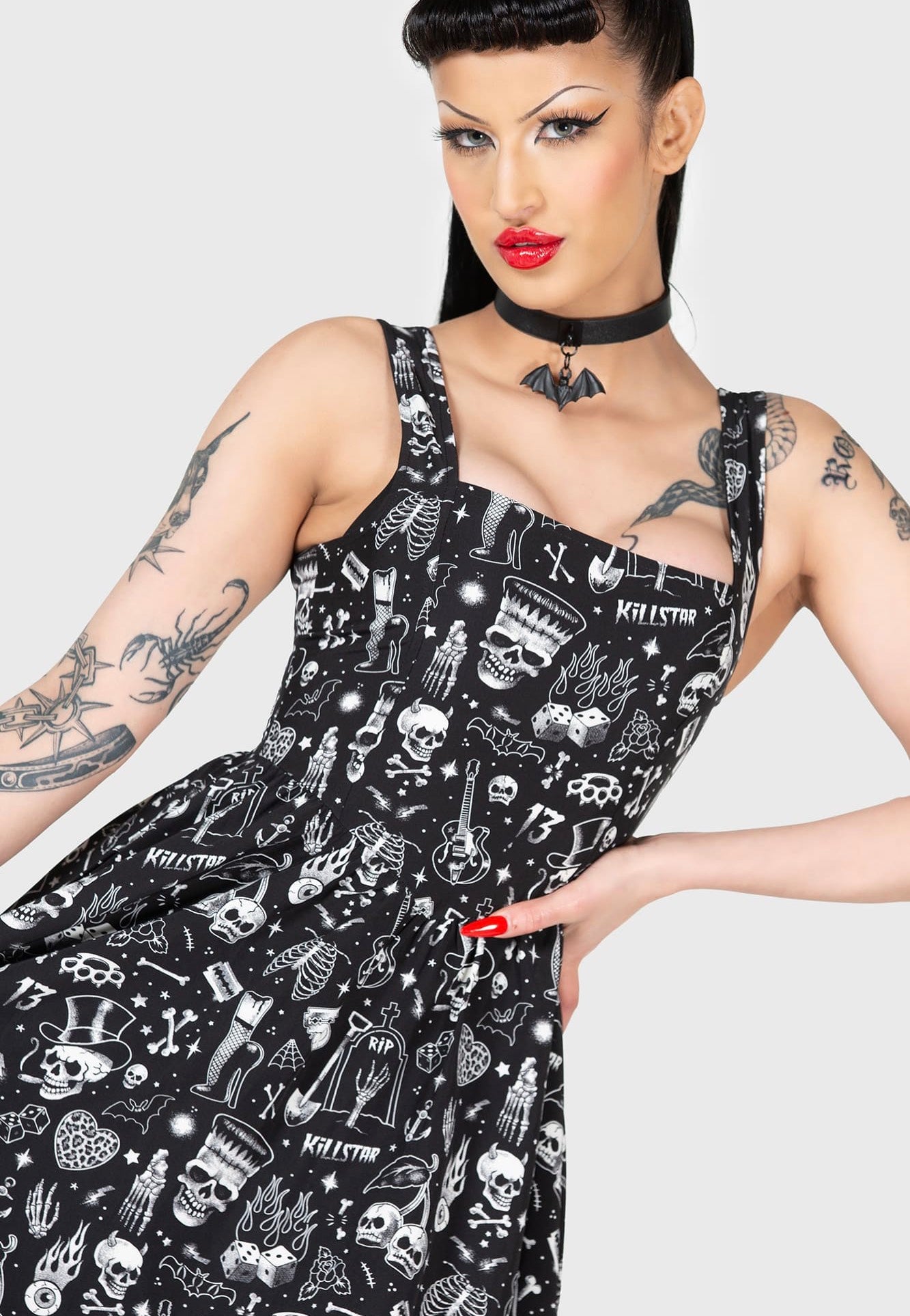 Killstar - Flipped Mini Black - Dress | Women-Image